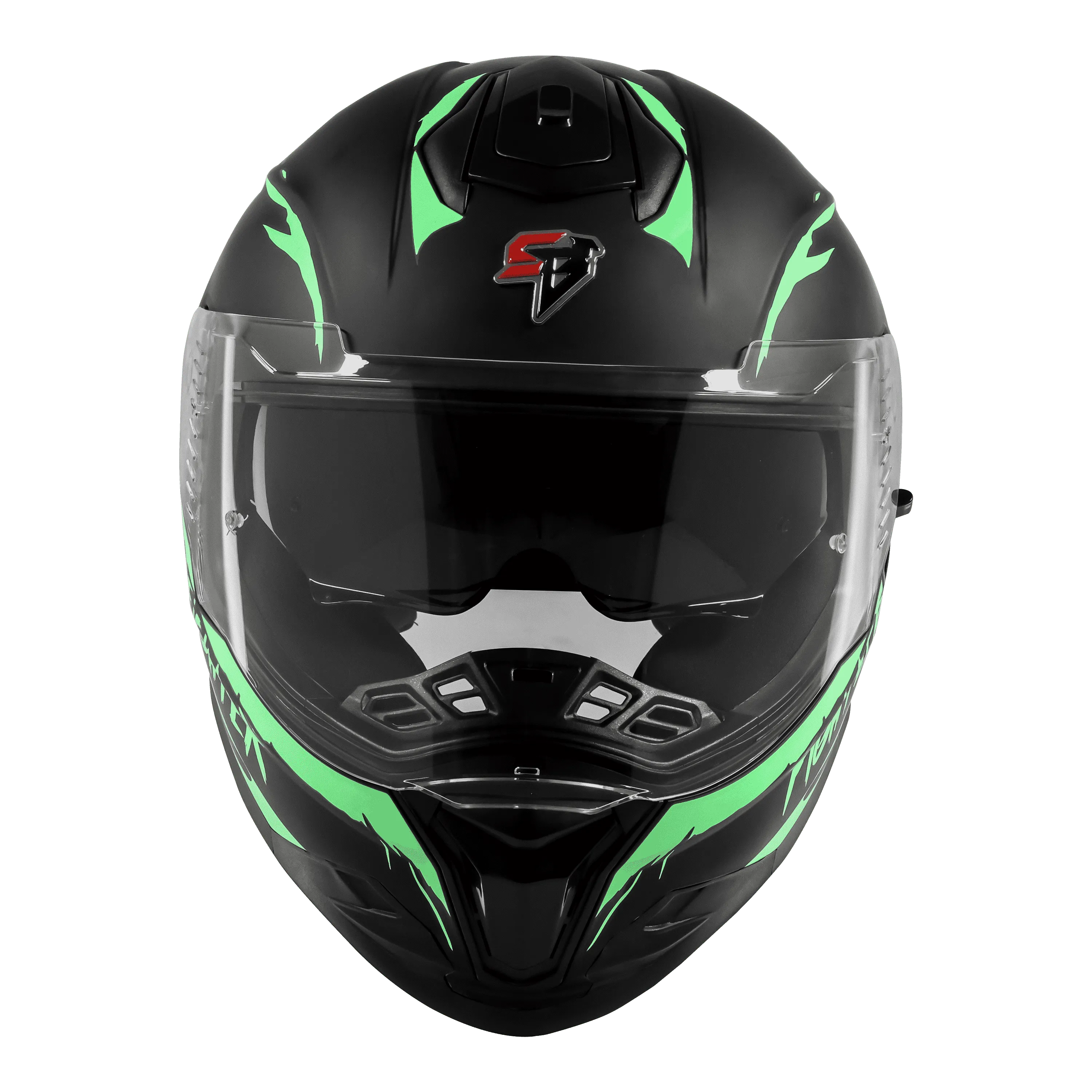 STEELBIRD Sbh 57 Fighter F2 Black Green Full Face Helmet