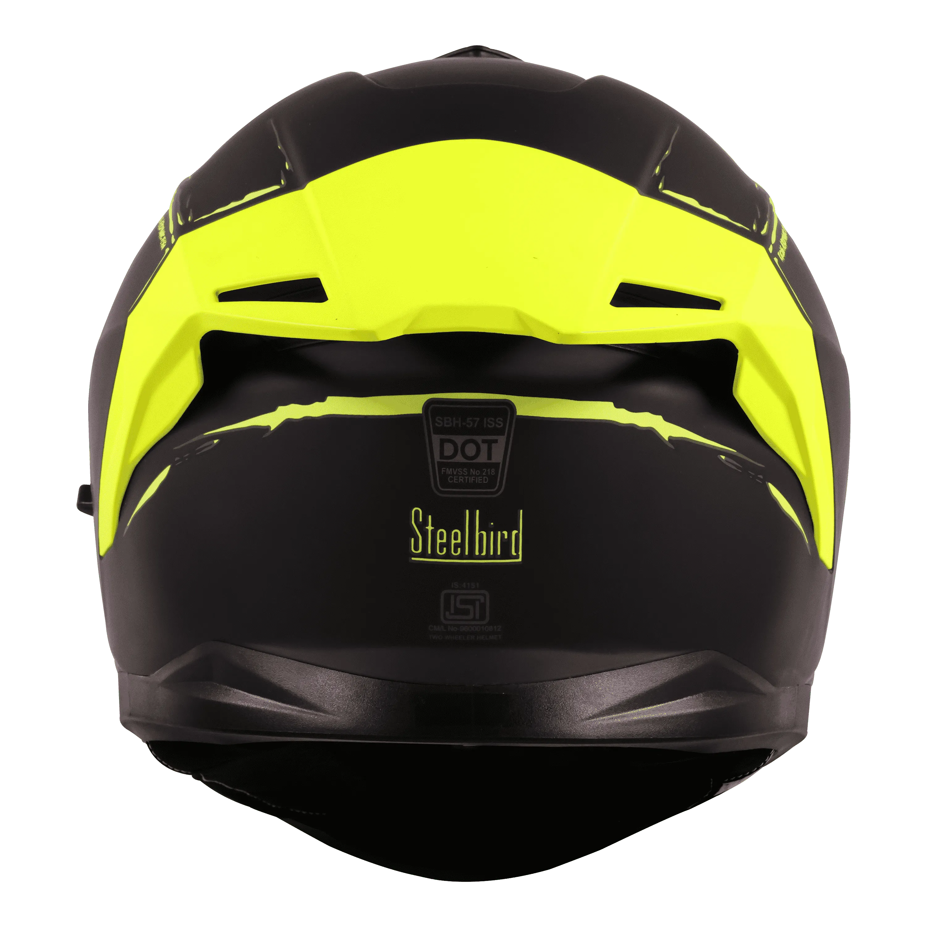 STEELBIRD Sbh 57 Fighter F2 Black Neon Full Face Helmet