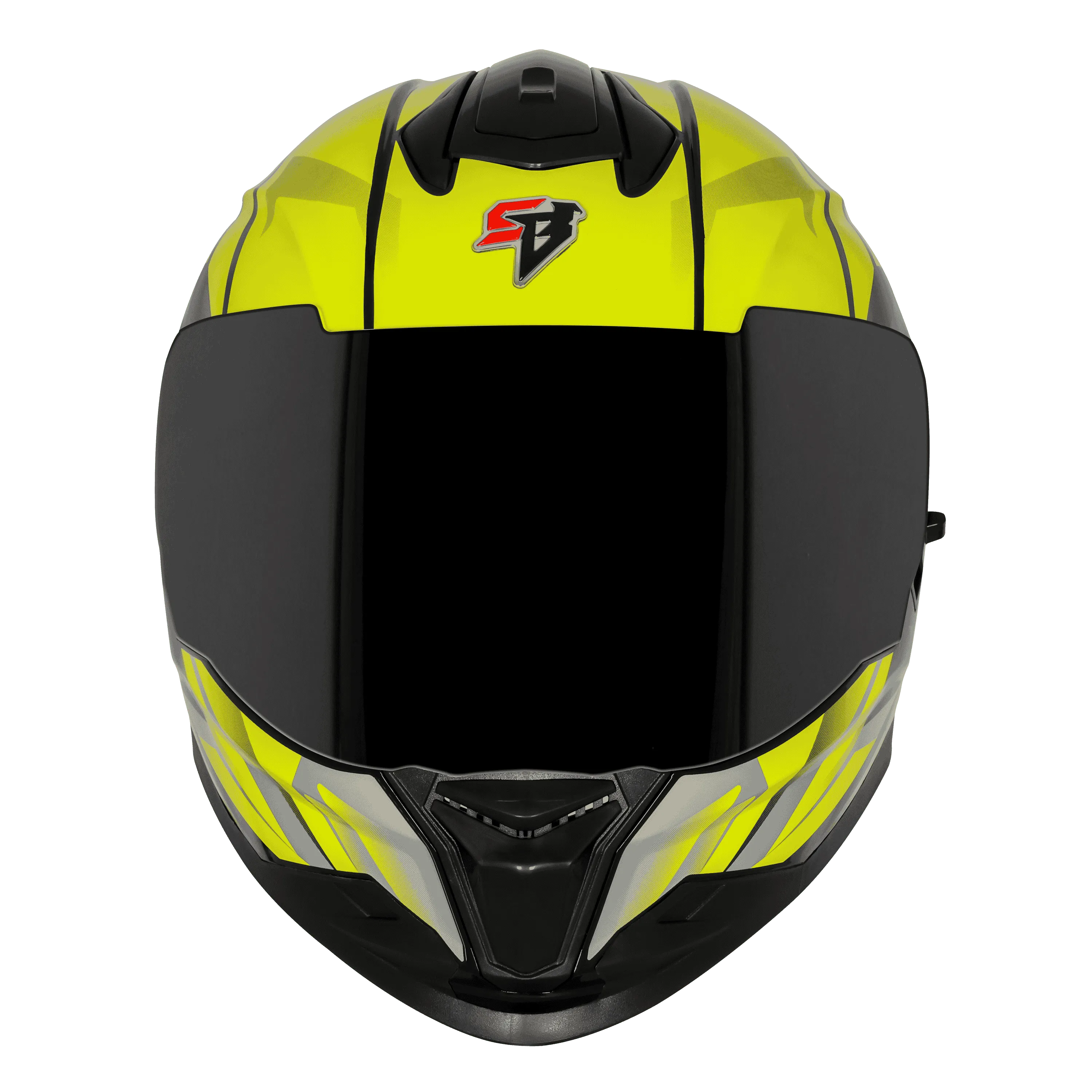 STEELBIRD Sbh 57 Fighter F4 Black Fl Yellow Full Face Helmet
