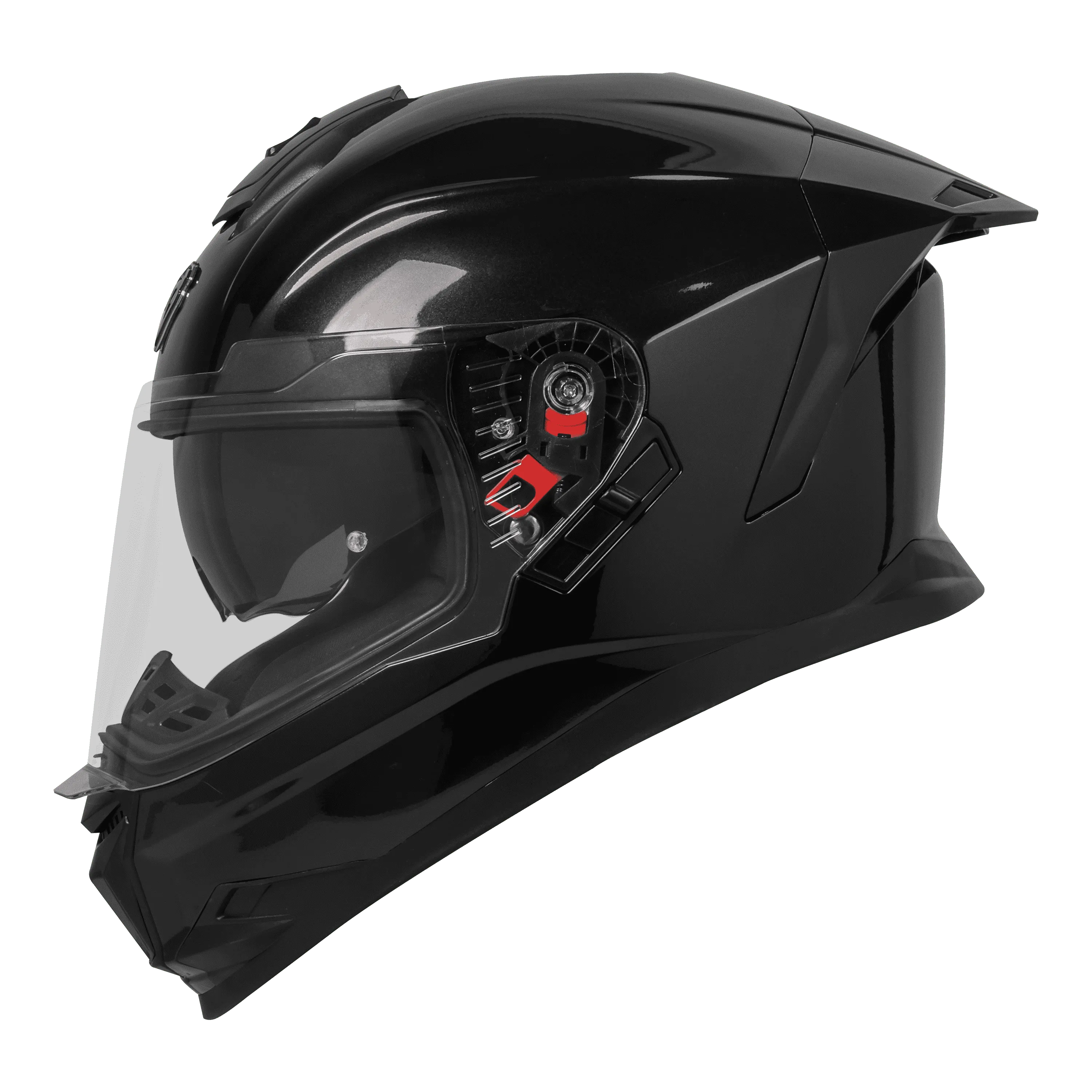 STEELBIRD Sbh 57 Fighter Glossy Black Full Face Helmet