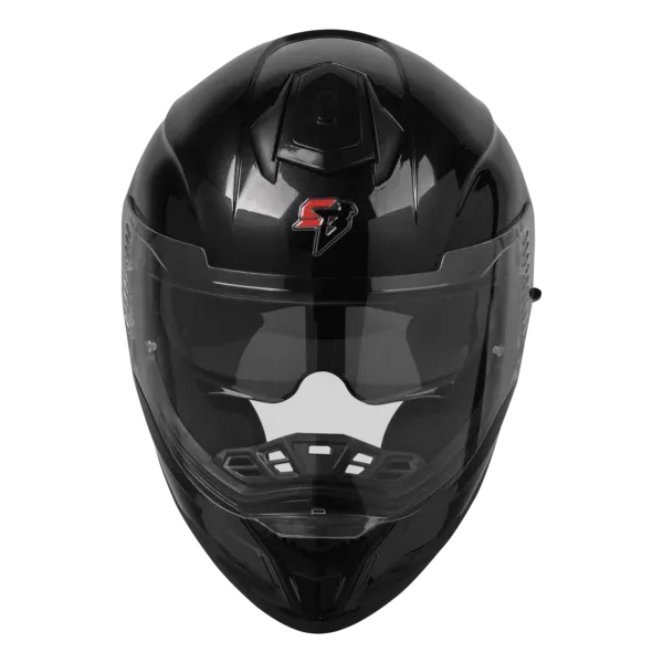 STEELBIRD Sbh 57 Fighter Glossy Black Full Face Helmet