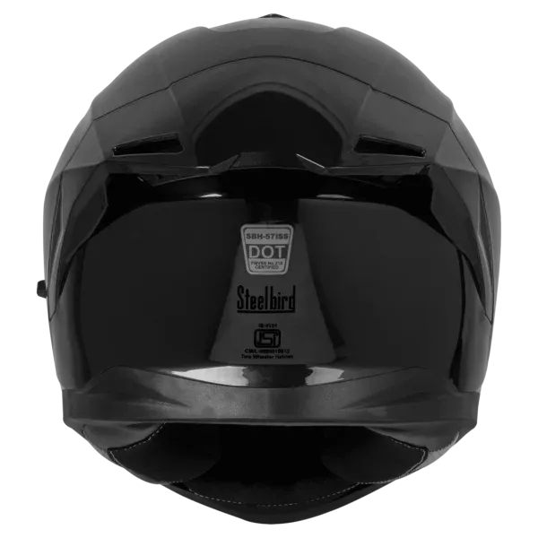 STEELBIRD Sbh 57 Fighter Glossy Black Full Face Helmet