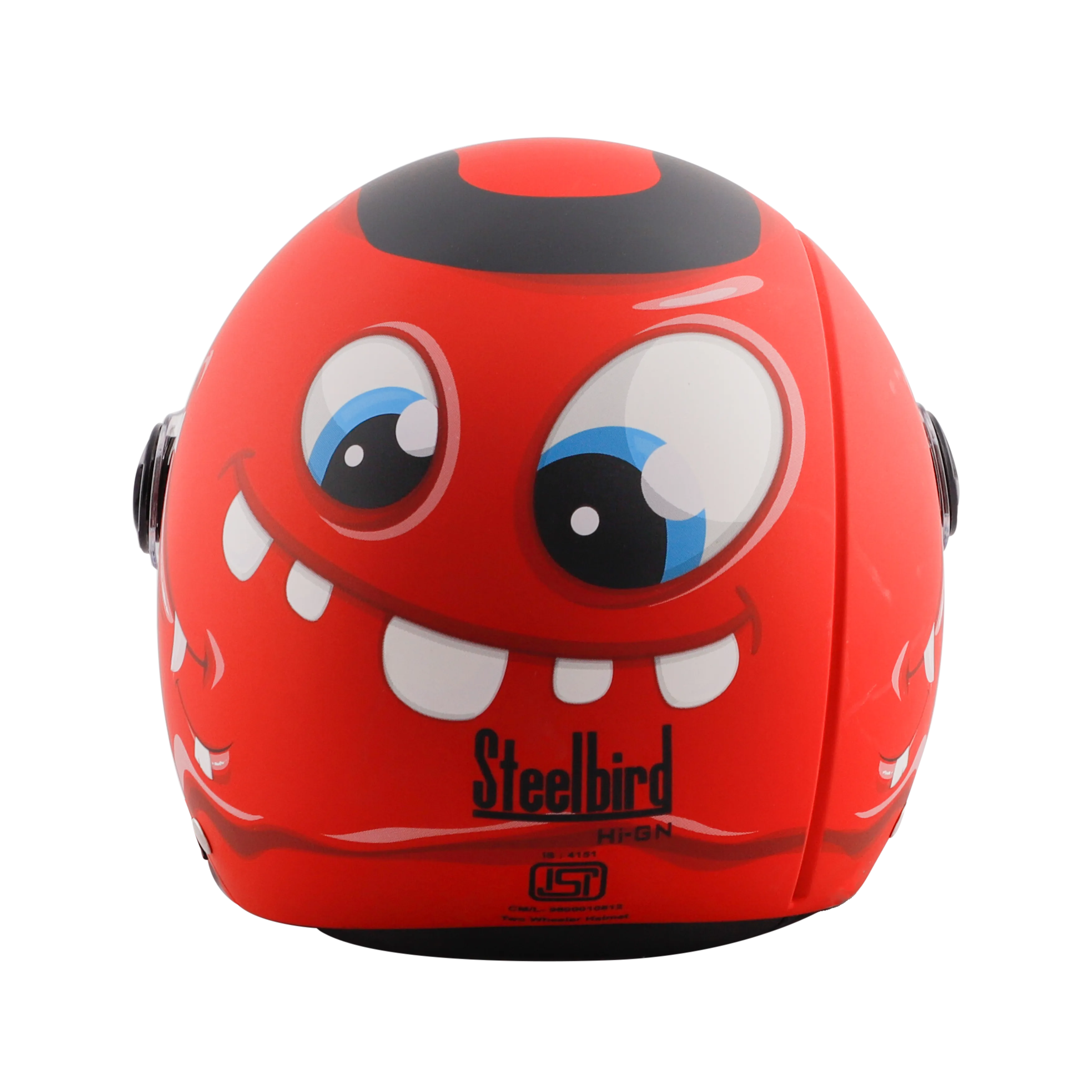 STEELBIRD Sbh 16 Toad Matt Red Black Half Face Helmet