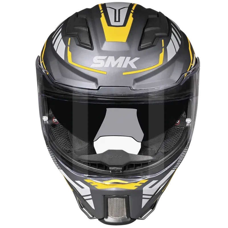 Smk Agnar Tektron MA664 Black Yellow Full Face Helmet