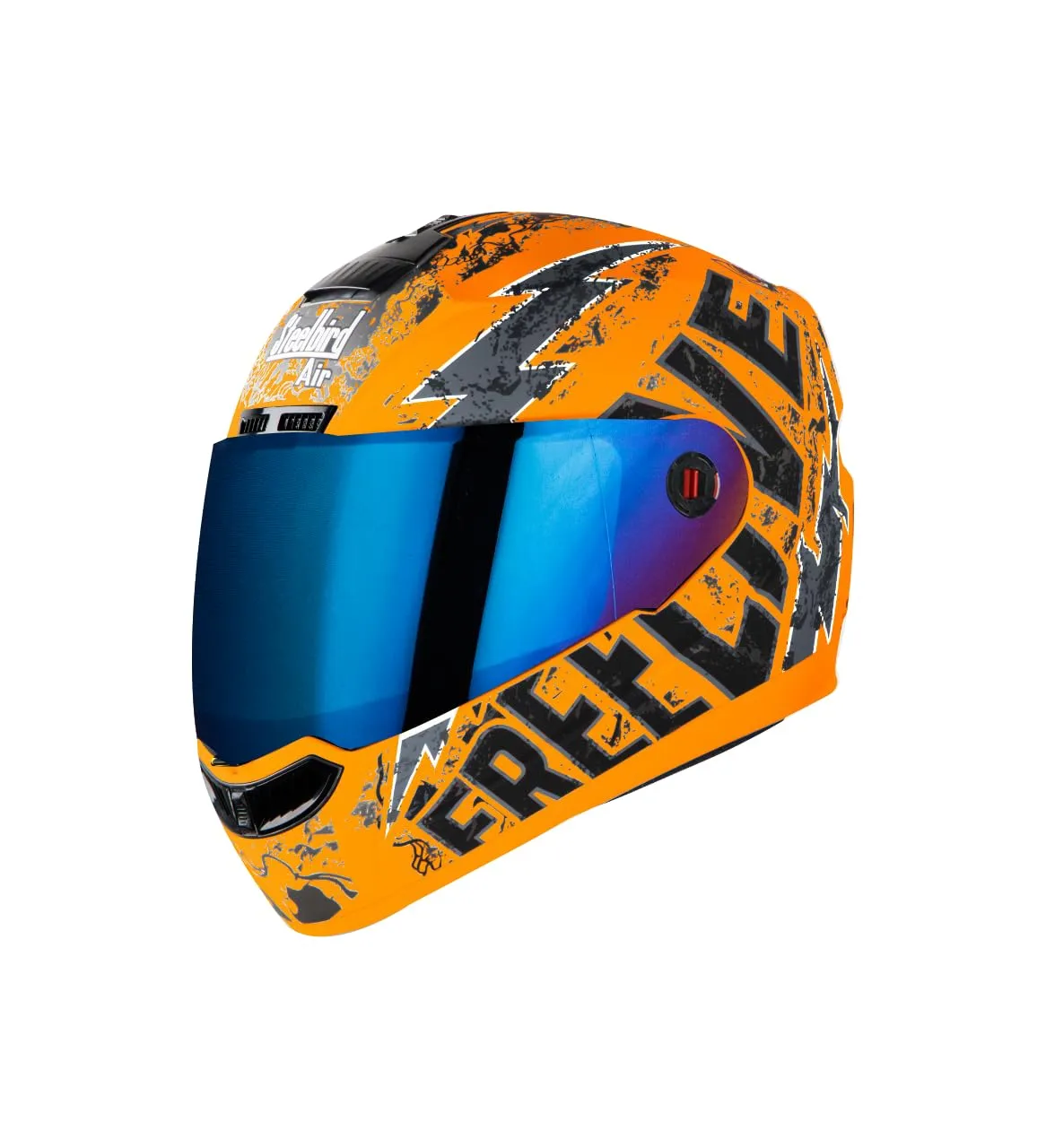 STEELBIRD Sba 1 Free Live Orange Full Face Helmet