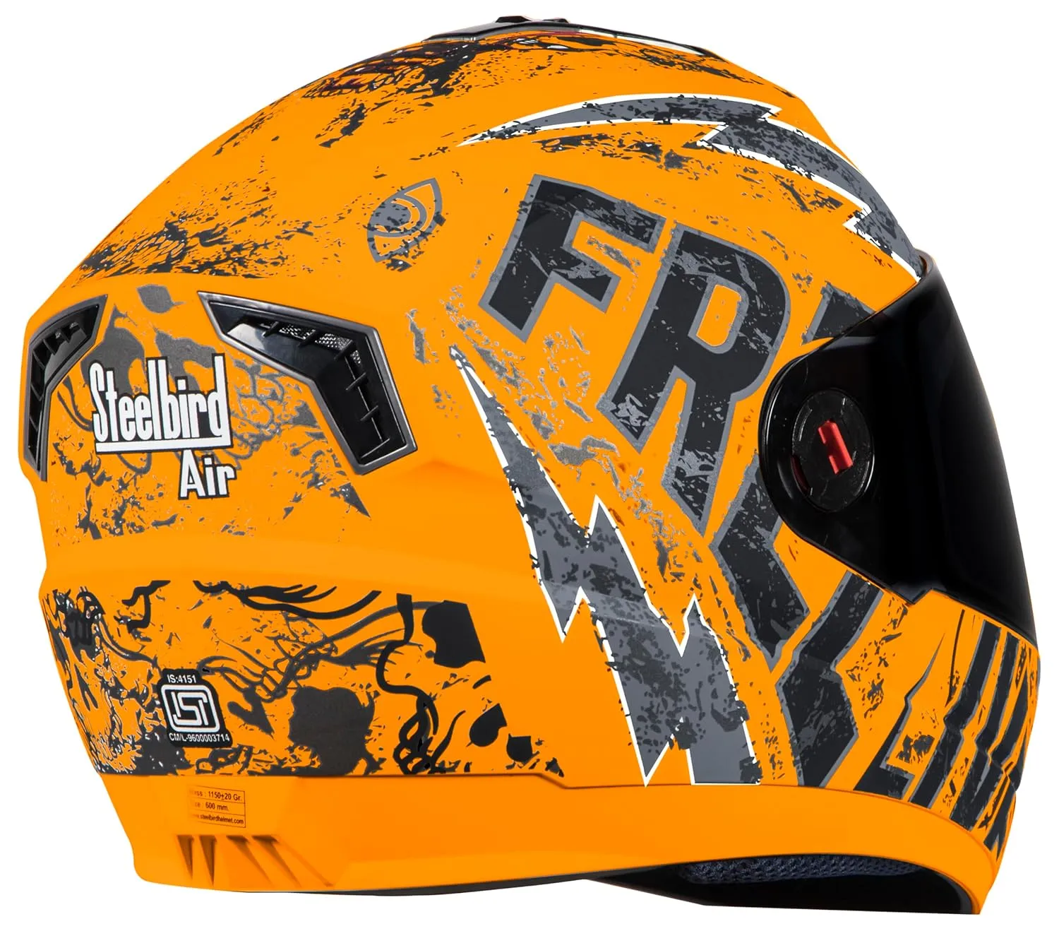 STEELBIRD Sba 1 Free Live Orange Full Face Helmet