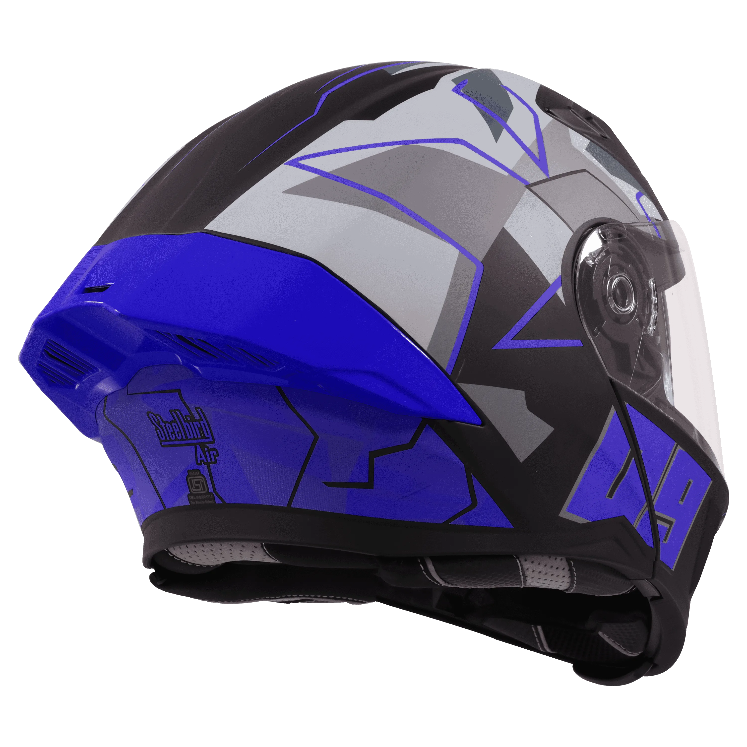 Steelbird Sba 20 09 Black Blue Flip up Helmet