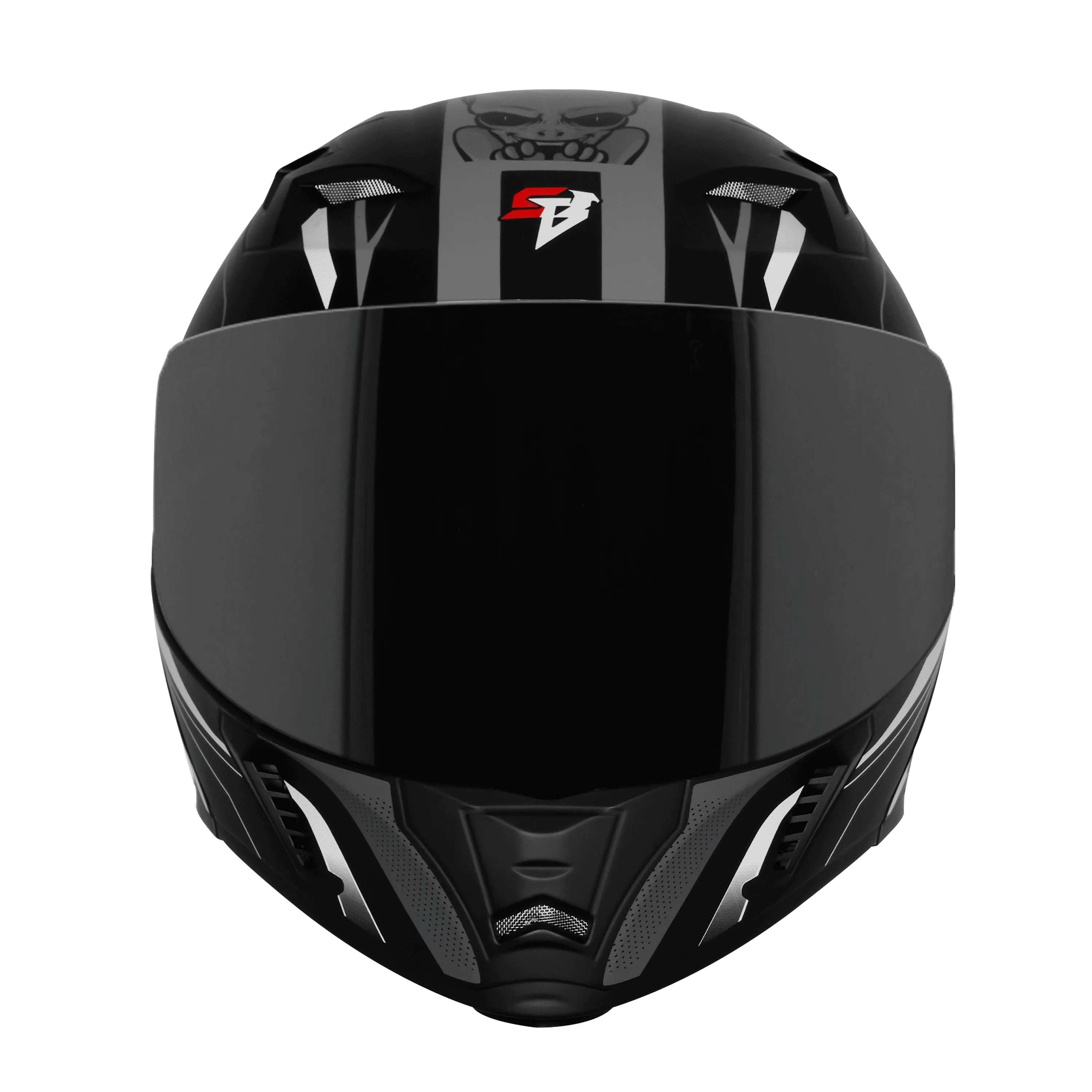 Steelbird Sba 20 Strance Black Gray Flip Up Helmet