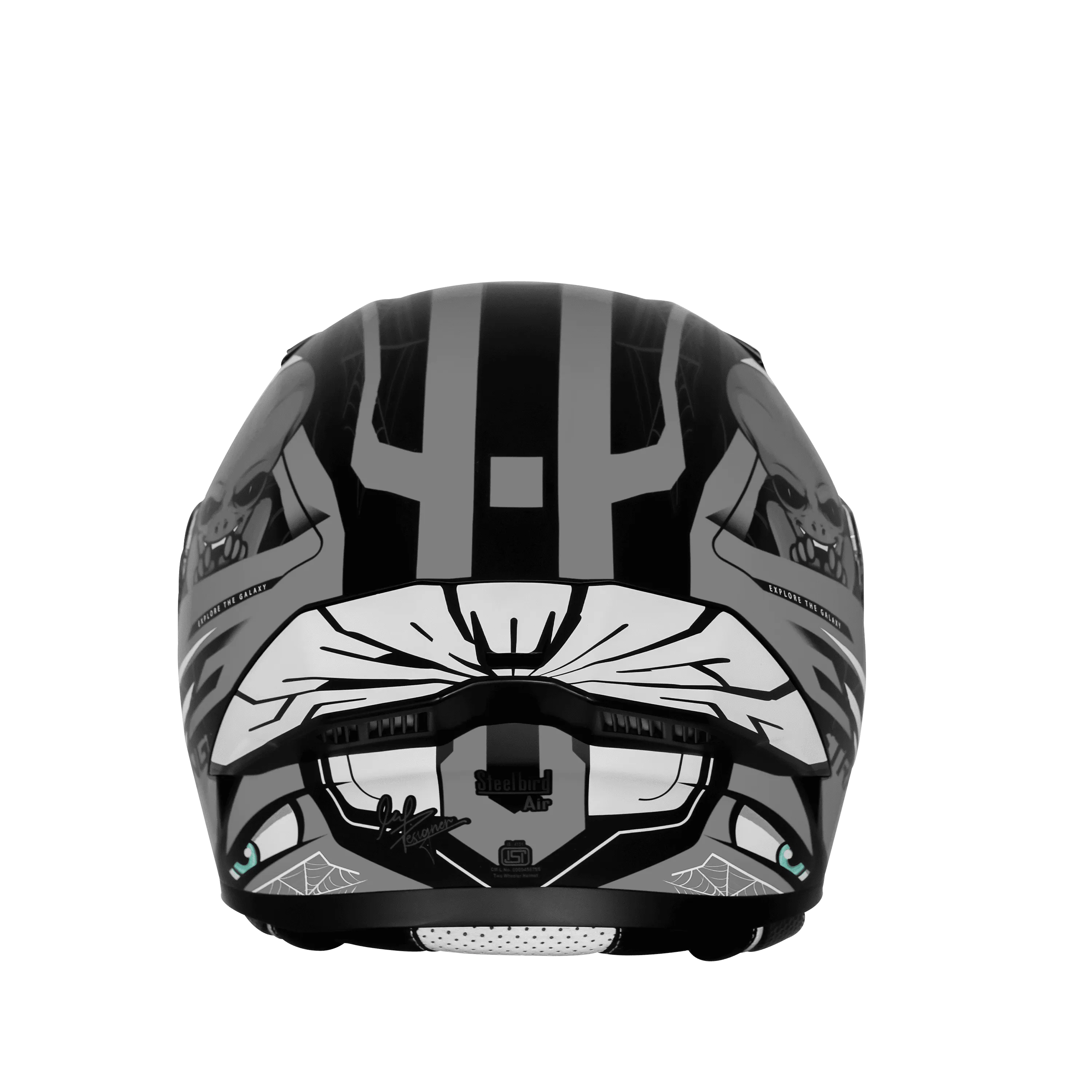 Steelbird Sba 20 Strance Black Gray Flip Up Helmet