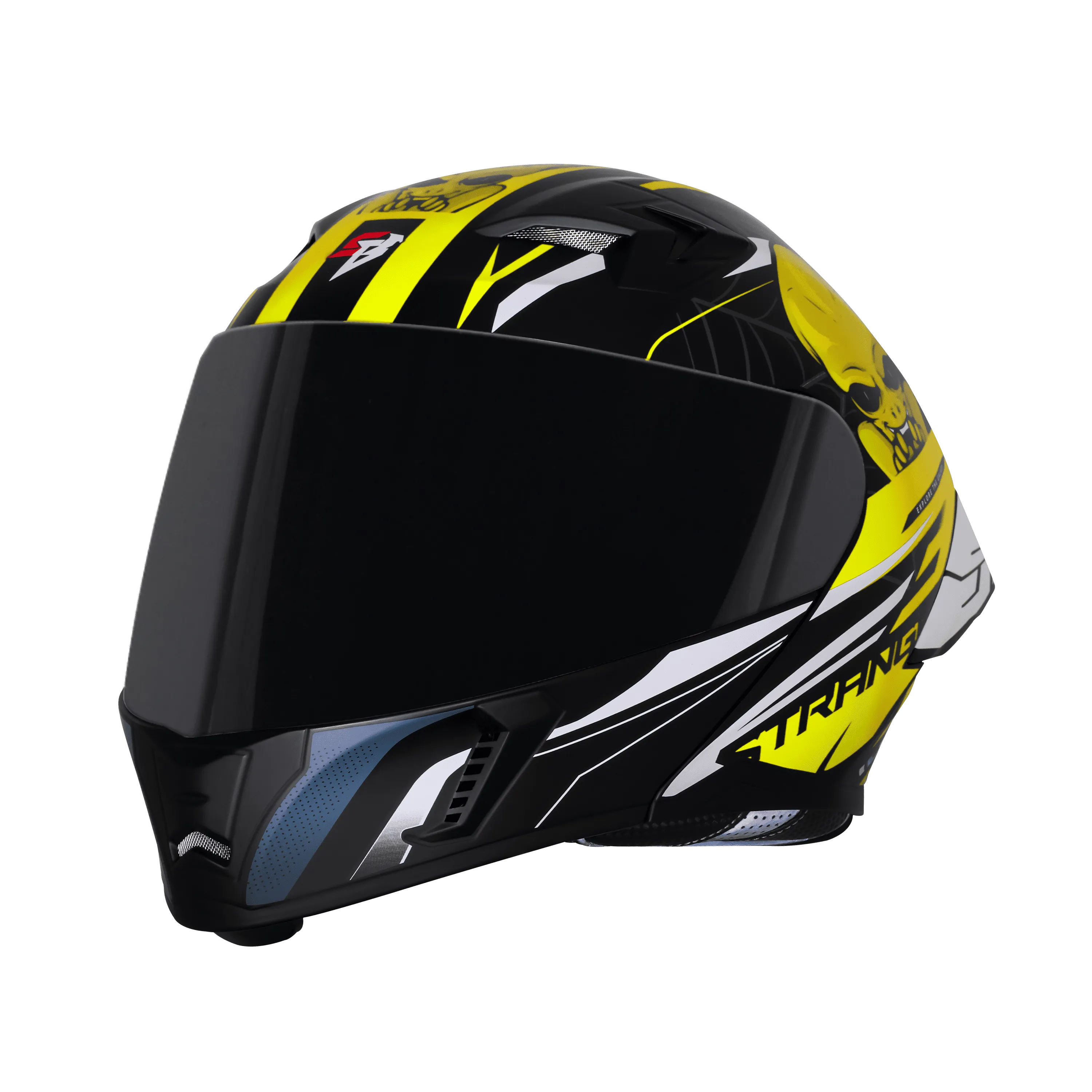 Steelbird Sba 20 Strance Black Neon Flip Up Helmet