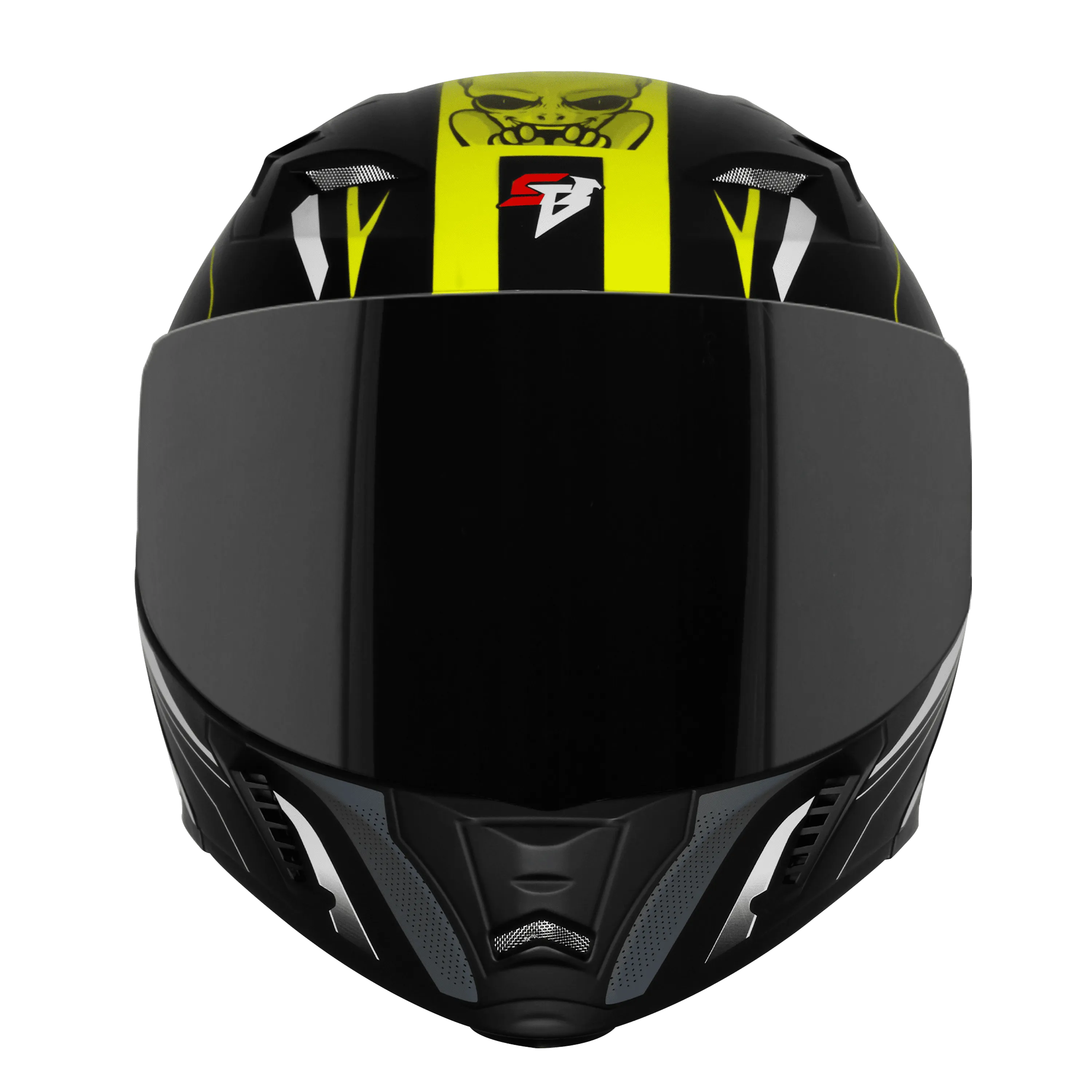 Steelbird Sba 20 Strance Black Neon Flip Up Helmet