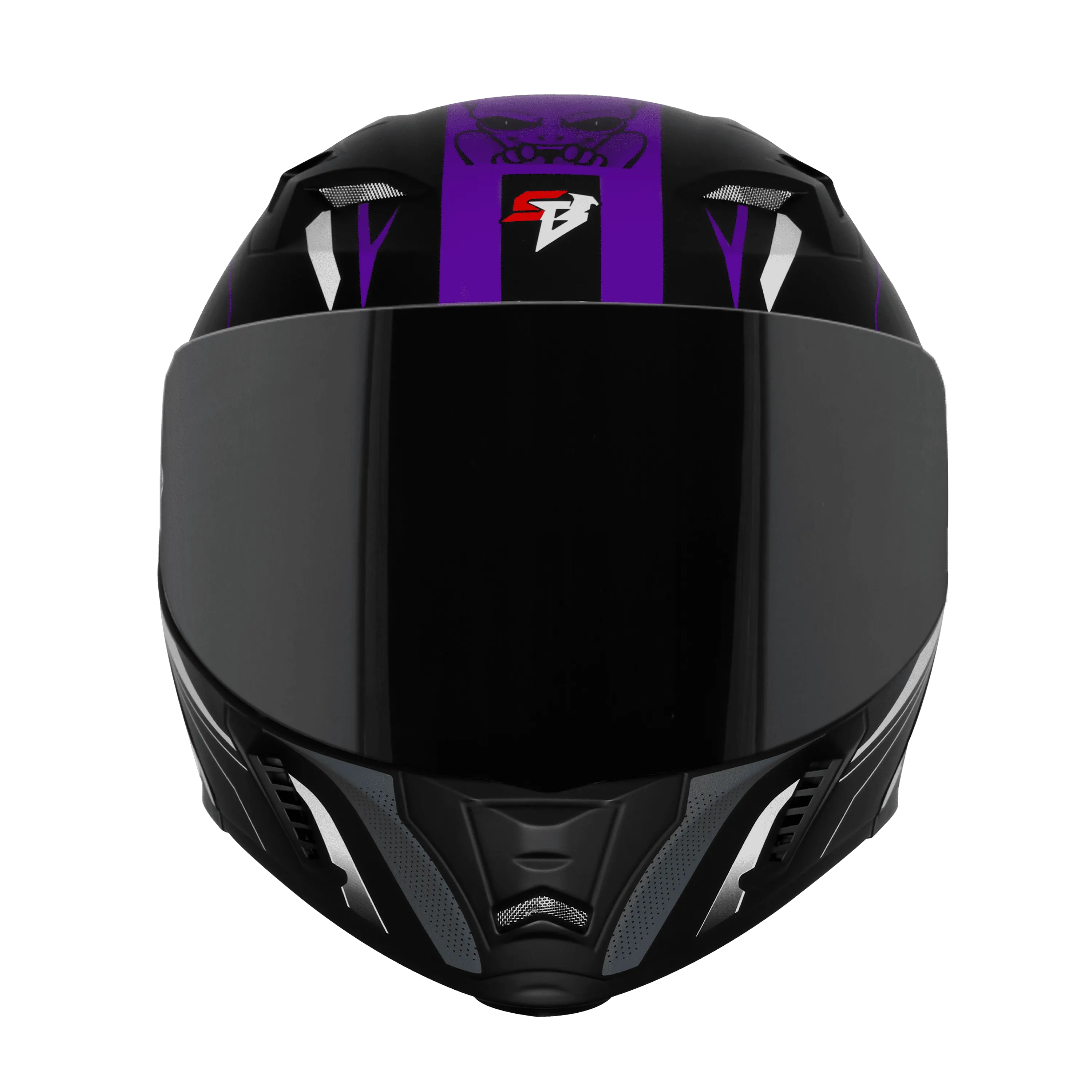 Steelbird Sba 20 Strance Black Purple flip up helmet 