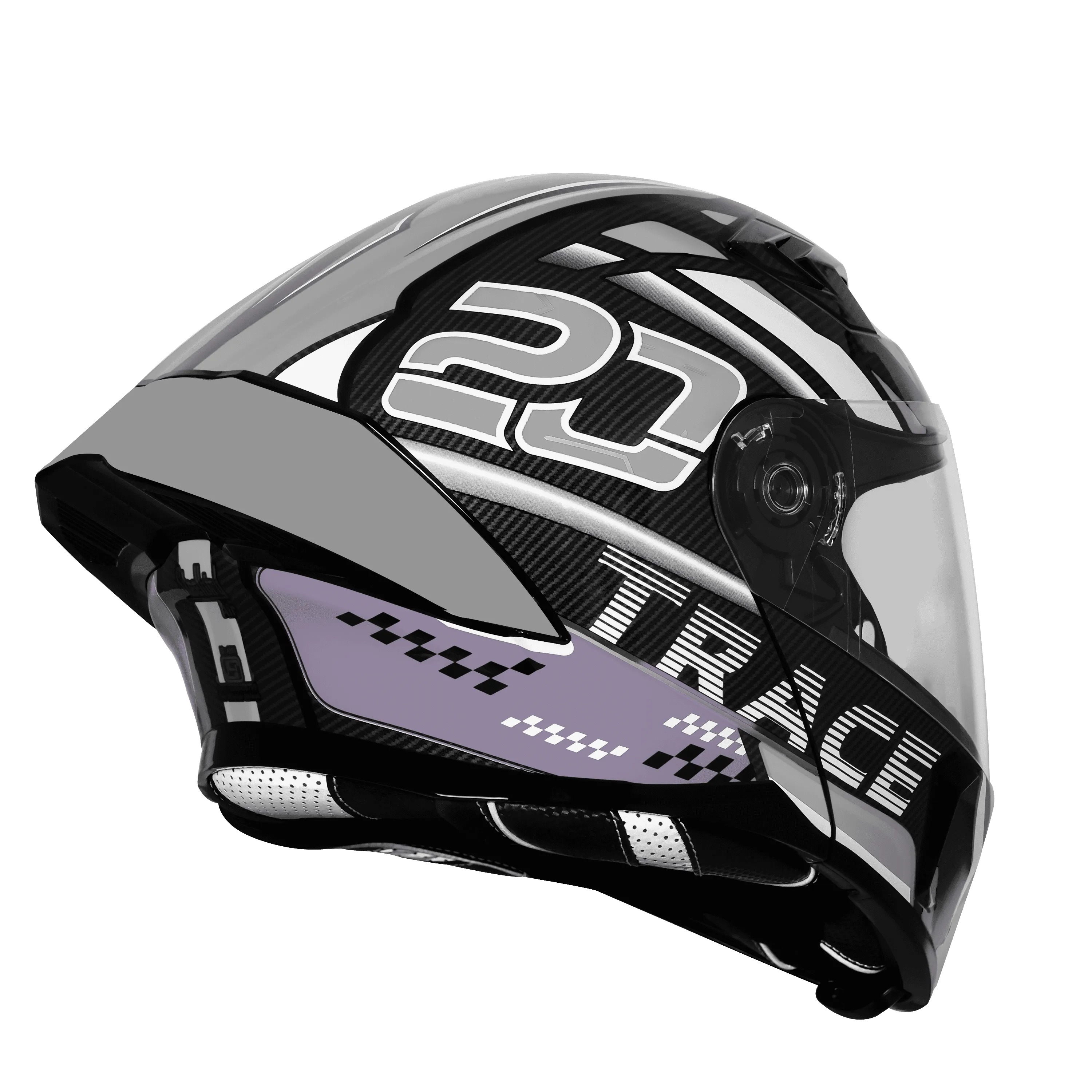 Steelbird Sba 20 Trace Black Gray Flip Up Helmet