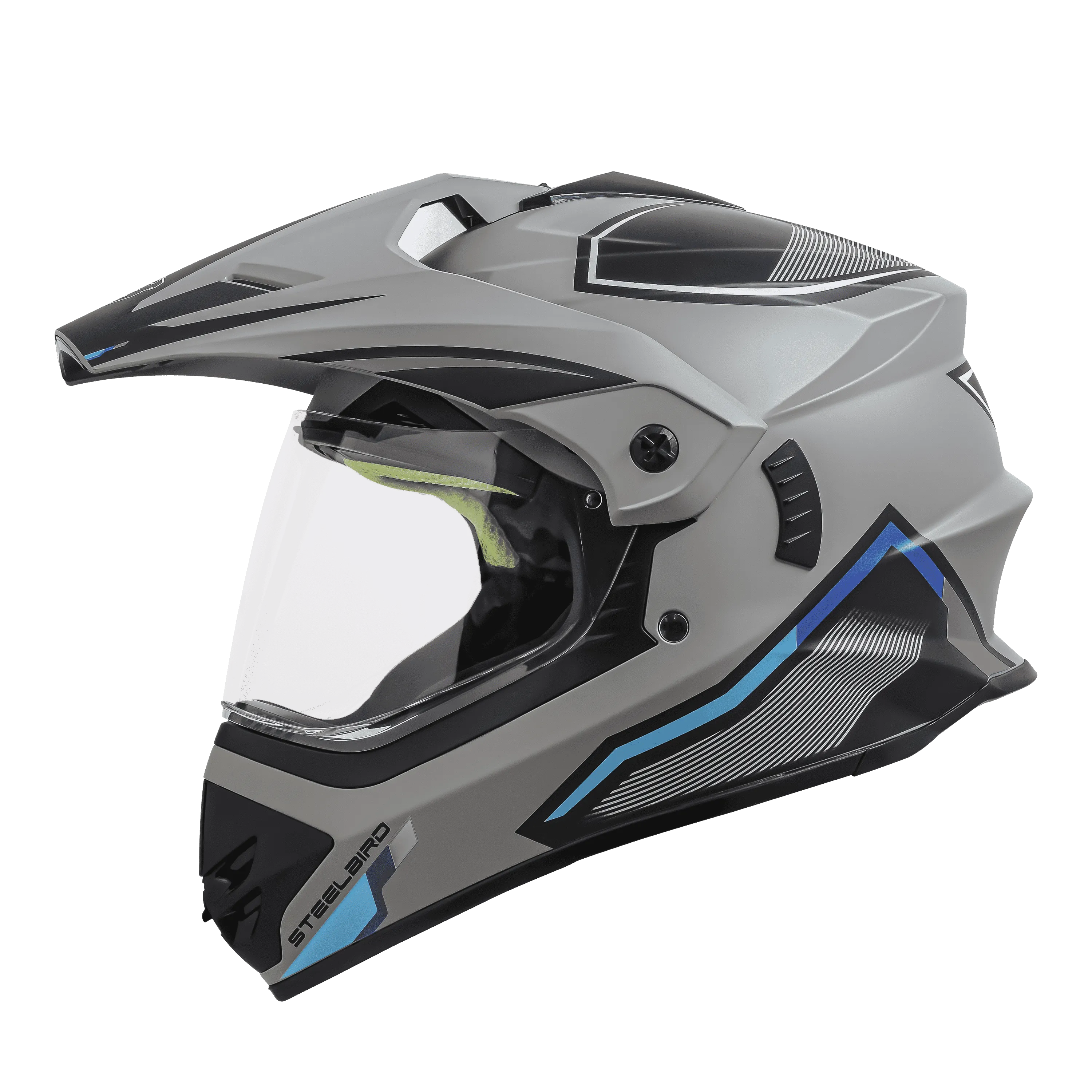 Steelbird Sbh-13 Racer Titanium Grey Grey Full Face Helmet