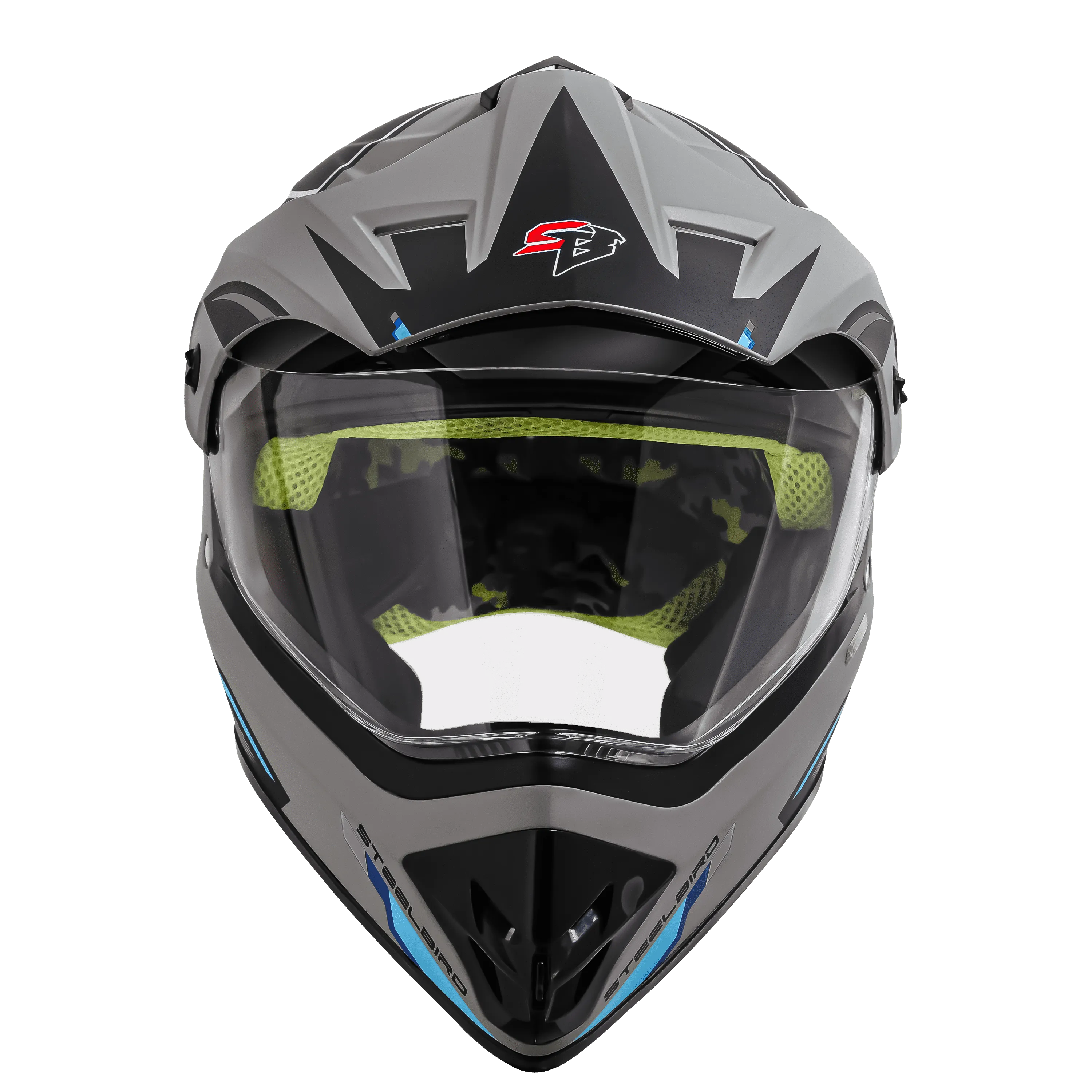Steelbird Sbh-13 Racer Titanium Grey Grey Full Face Helmet