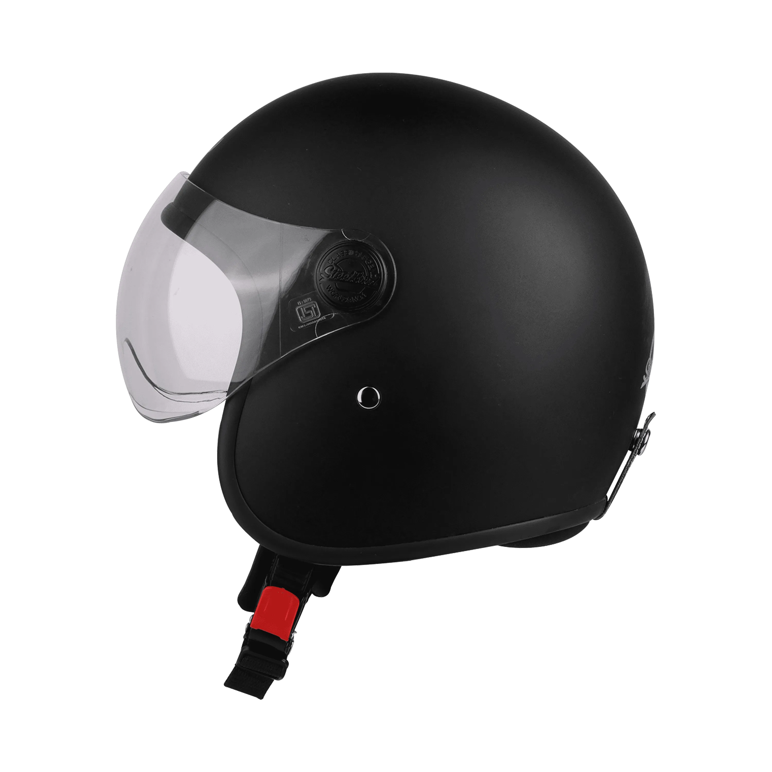 Steelbird Sbh-54 Vintage Matt Black Half face Helemt