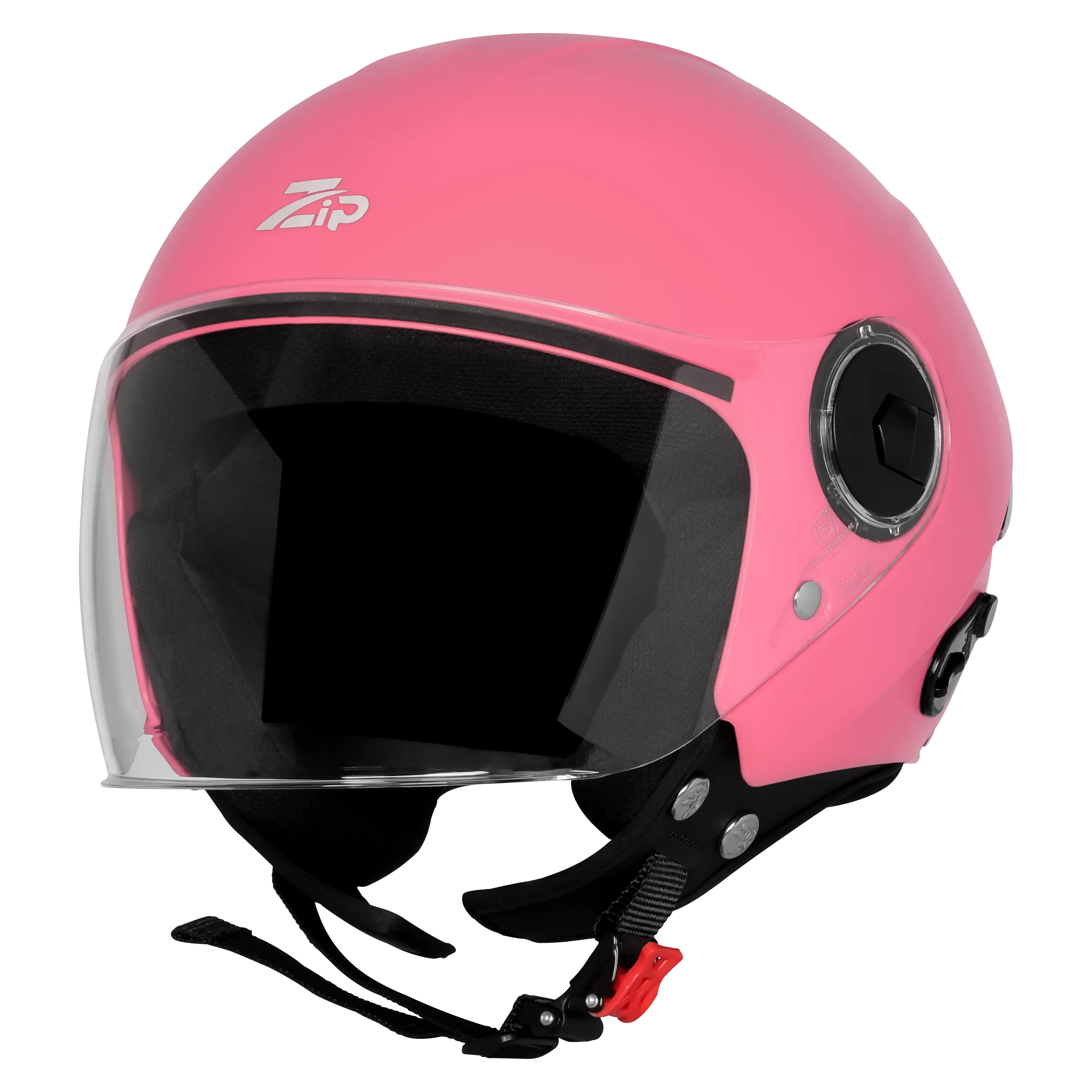 Steelbird Sbh-64 Zip Rf Baby Pink Half Face Helmet