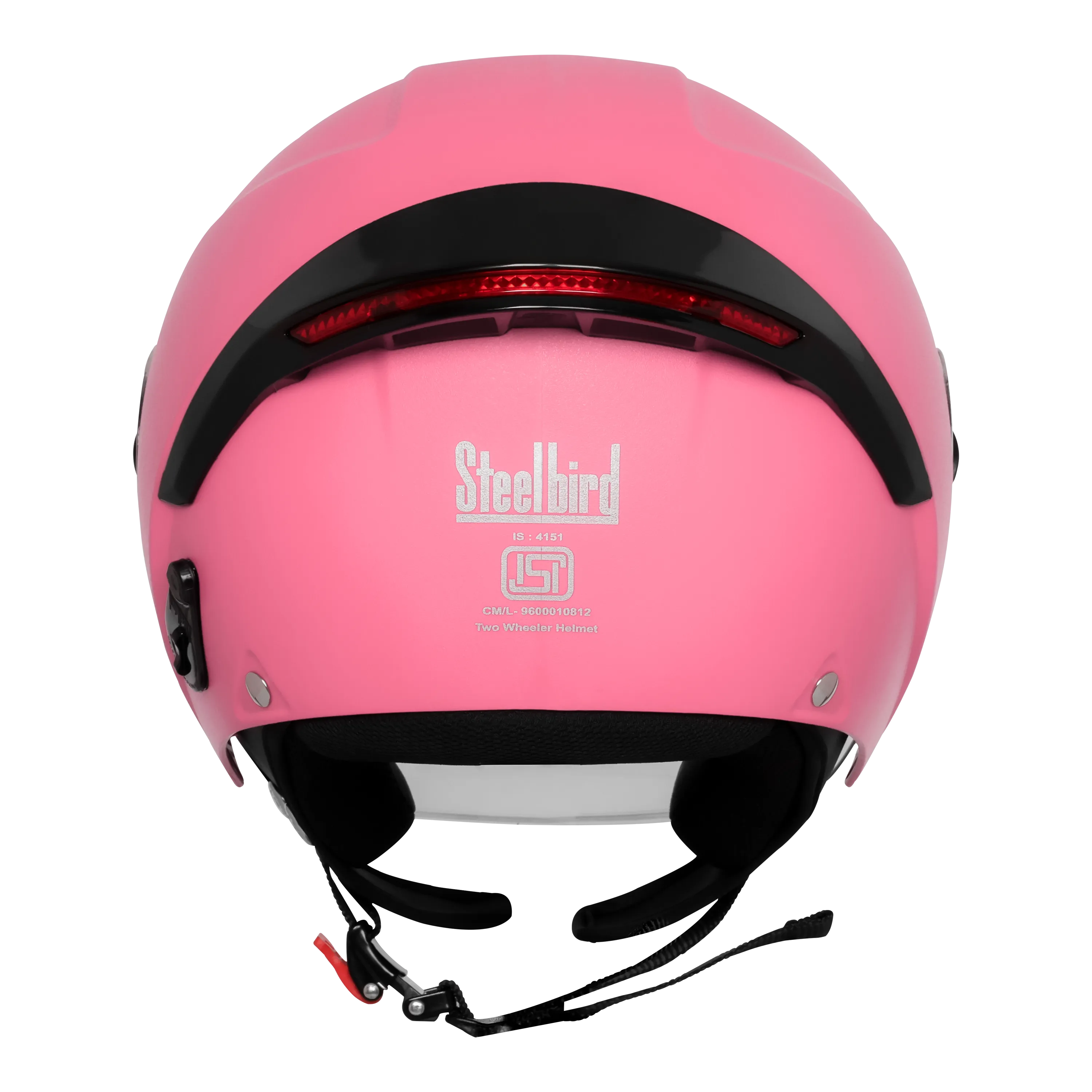 Steelbird Sbh-64 Zip Rf Baby Pink Half Face Helmet
