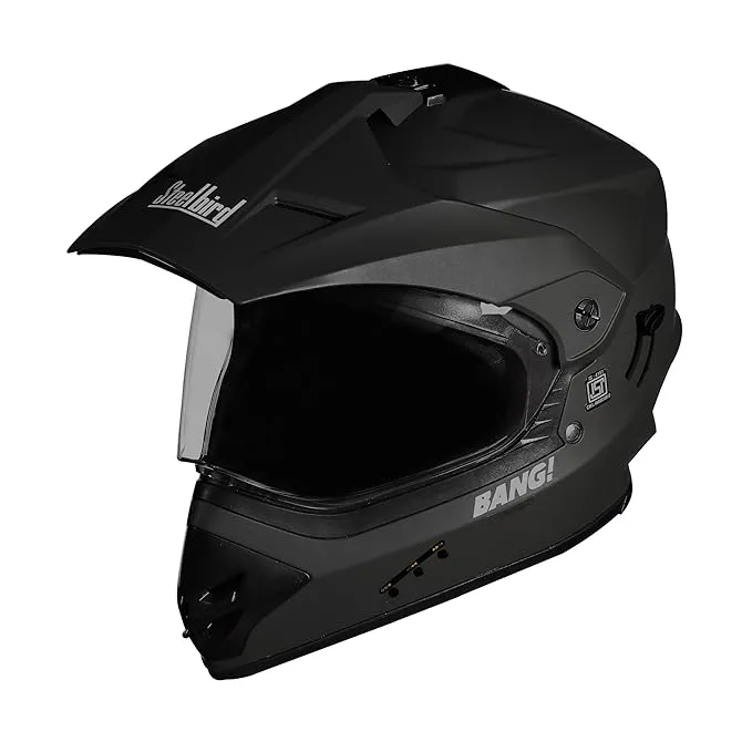 Steelbird Sbh 13 Bang Matt Black Off Road Helmet