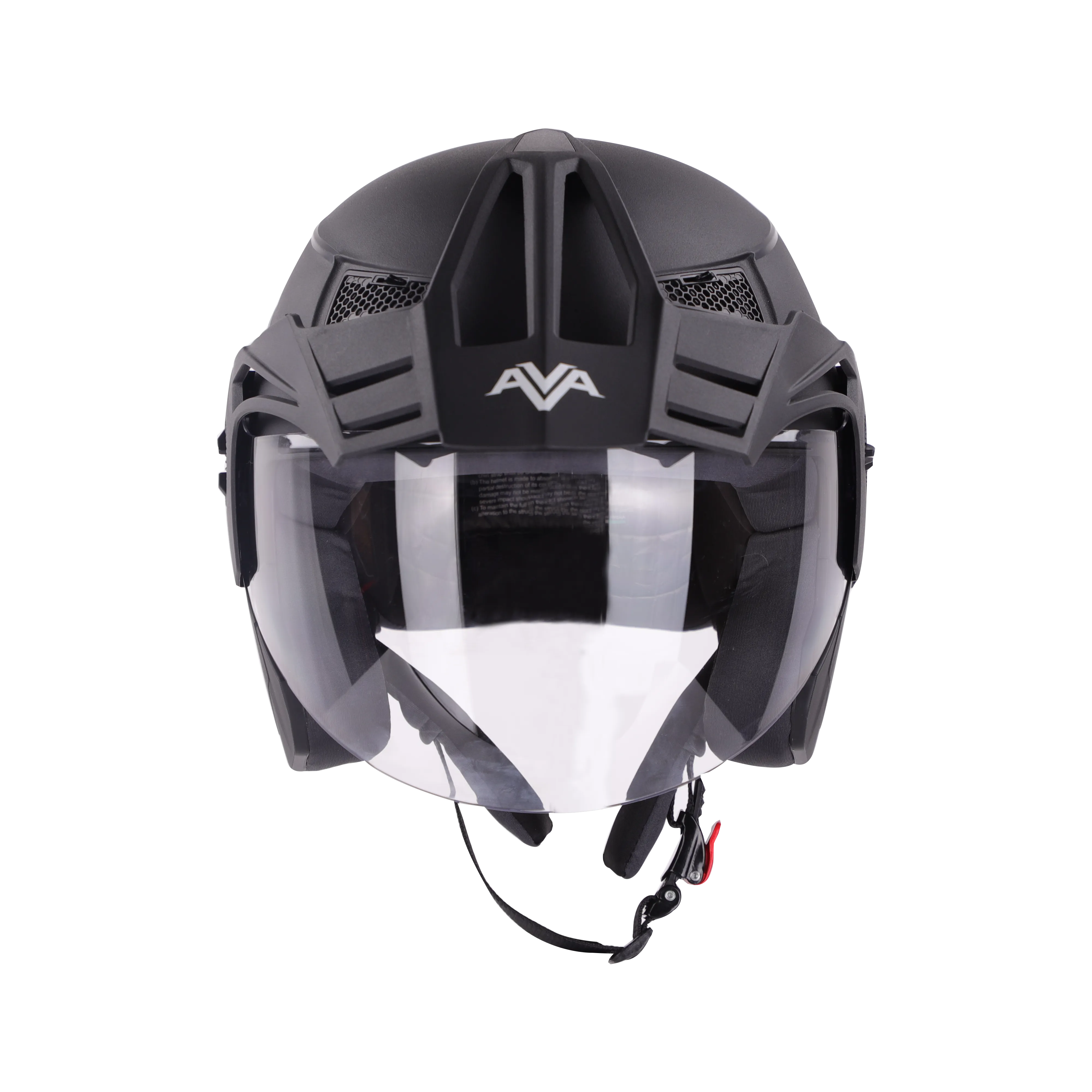 STEELBIRD Sbh 23 Ava Dashing Black Half Face Helmet