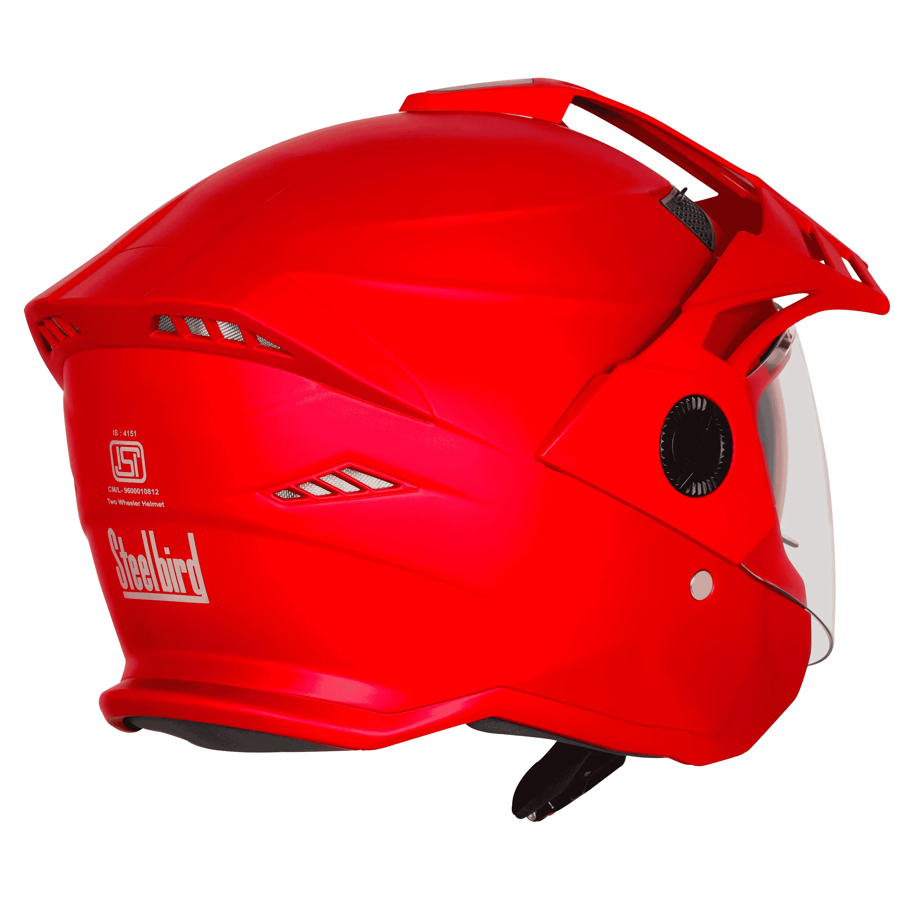 Steelbird Sbh 23 Ava Dashing Cherry Red Half face Helmet