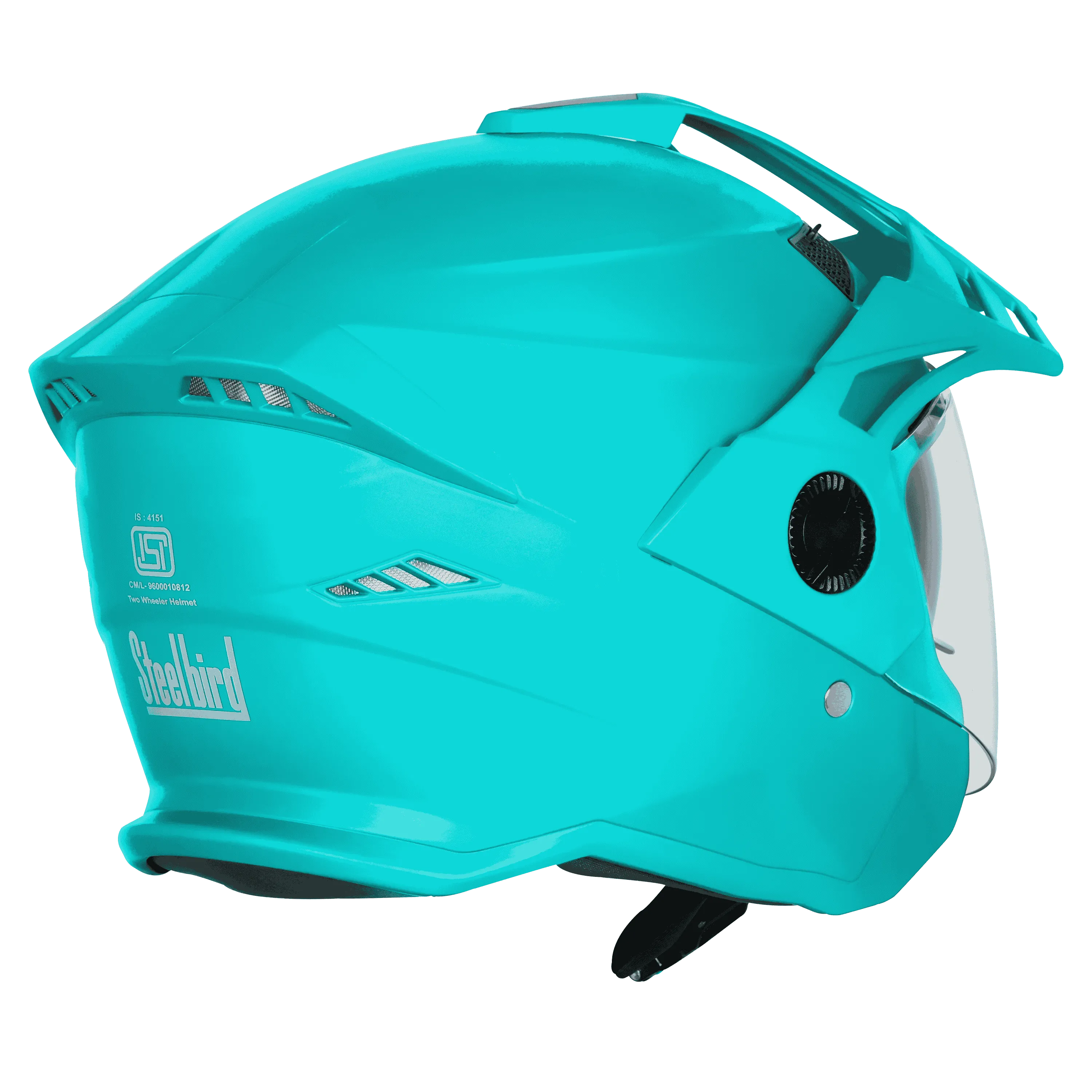 Steelbird Sbh 23 Ava dashing Jazz Blue Half Face Helmet