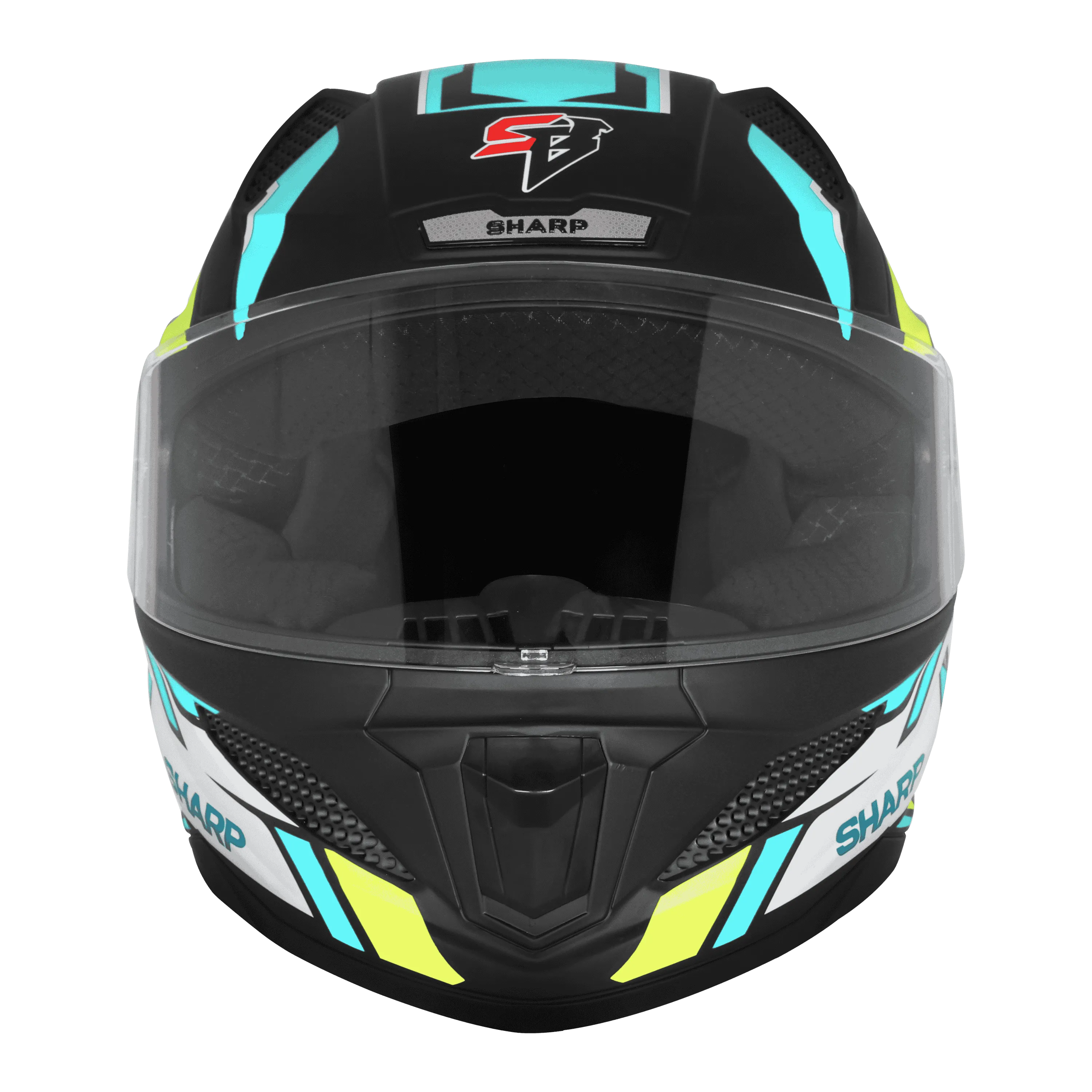 STEELBIRD Sbh 25 Sharp Glsy Black Jazz Blue Full Face Helmet