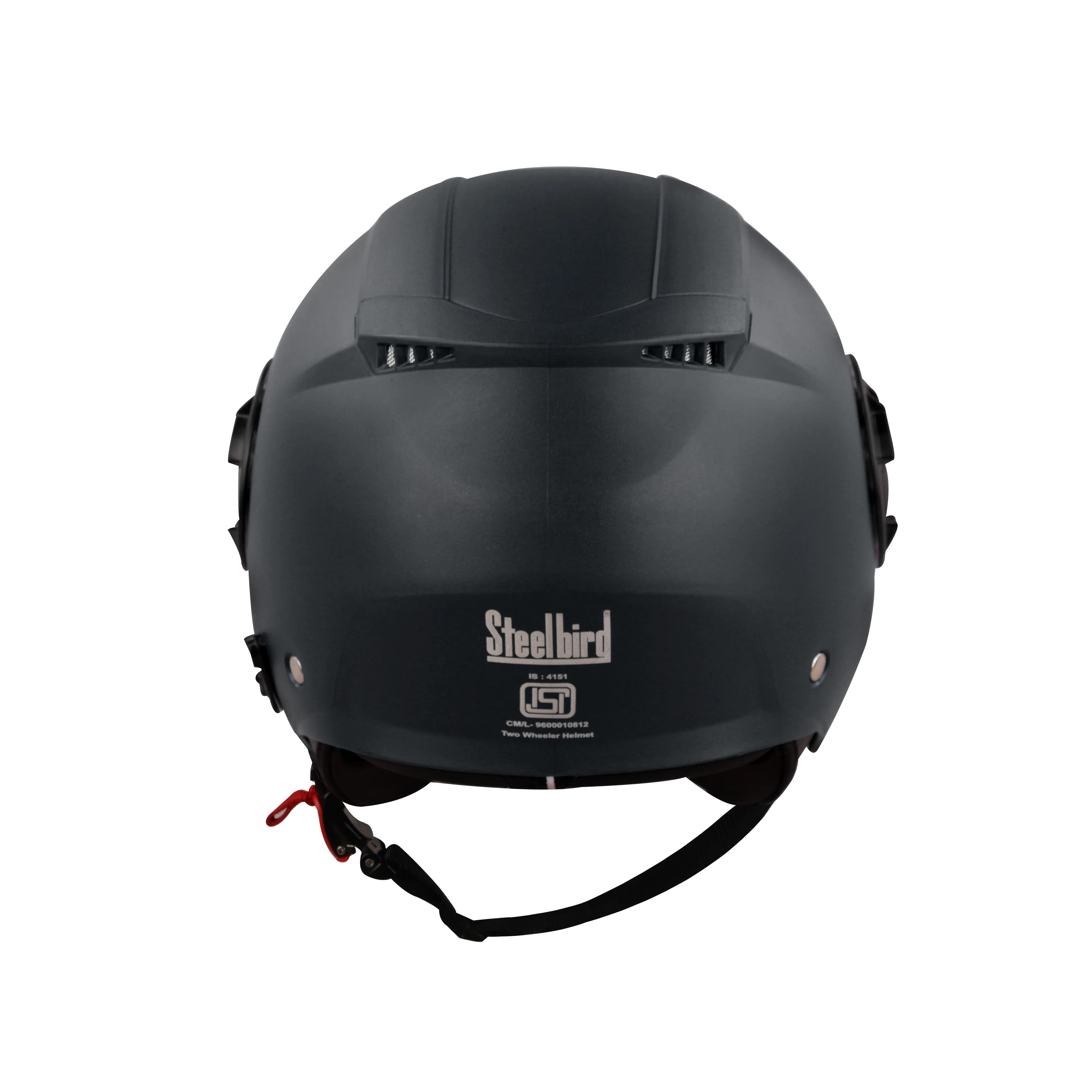 Steelbird Sbh 31 Drx Black Smoke Sun Shield Half Face Helmet