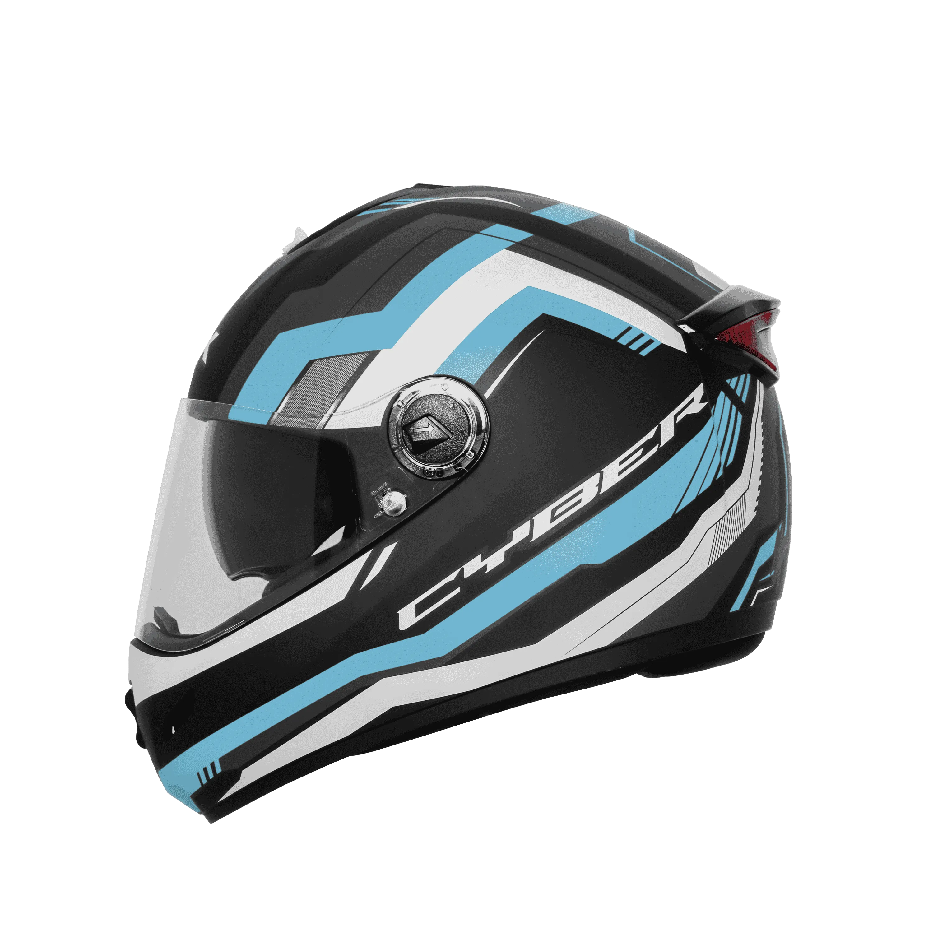 Steelbird Sbh 34 Rf Cyper Black Blue Full Face Helmet
