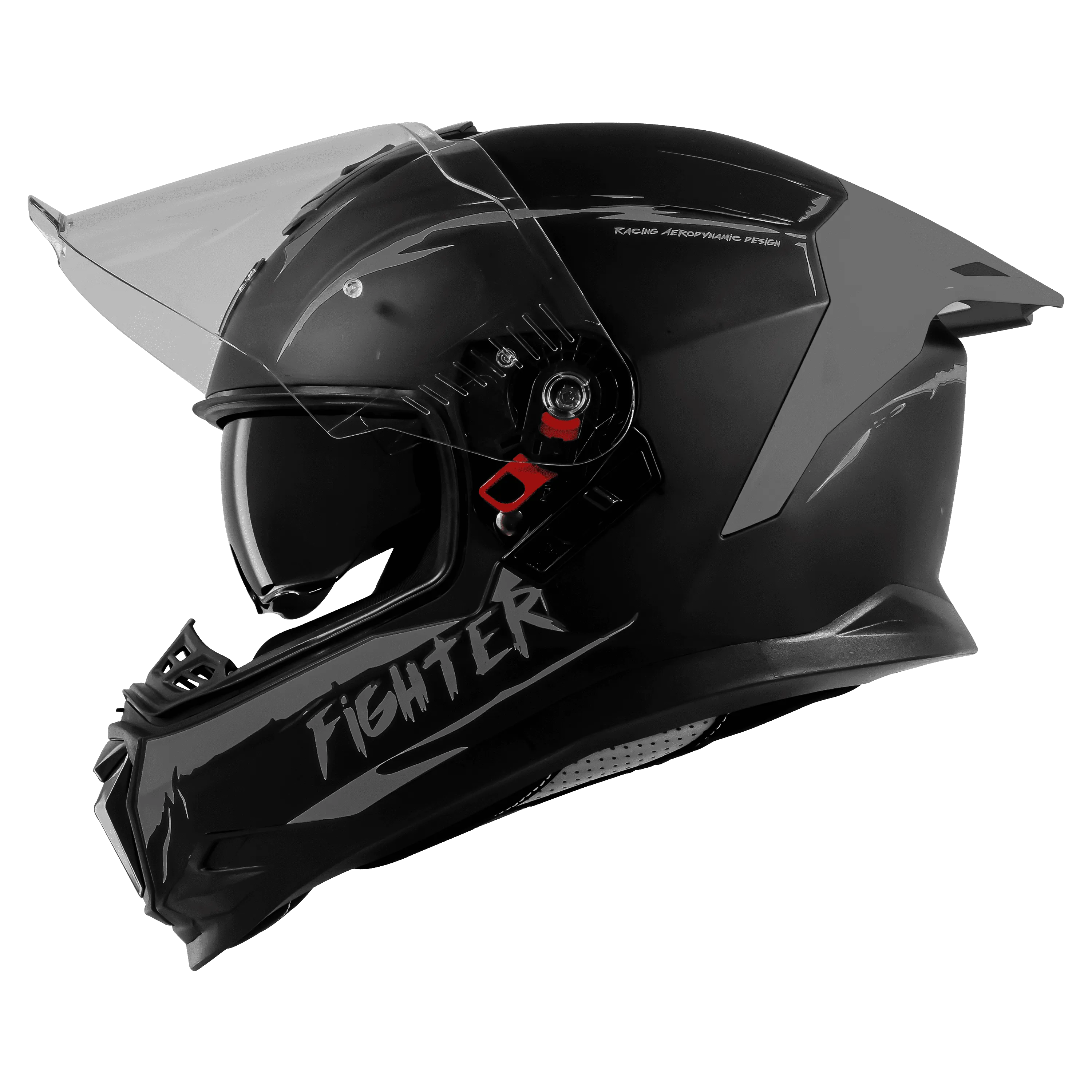 Steelbird Sbh 57 Fighter F2 Black White Full Face Helmet