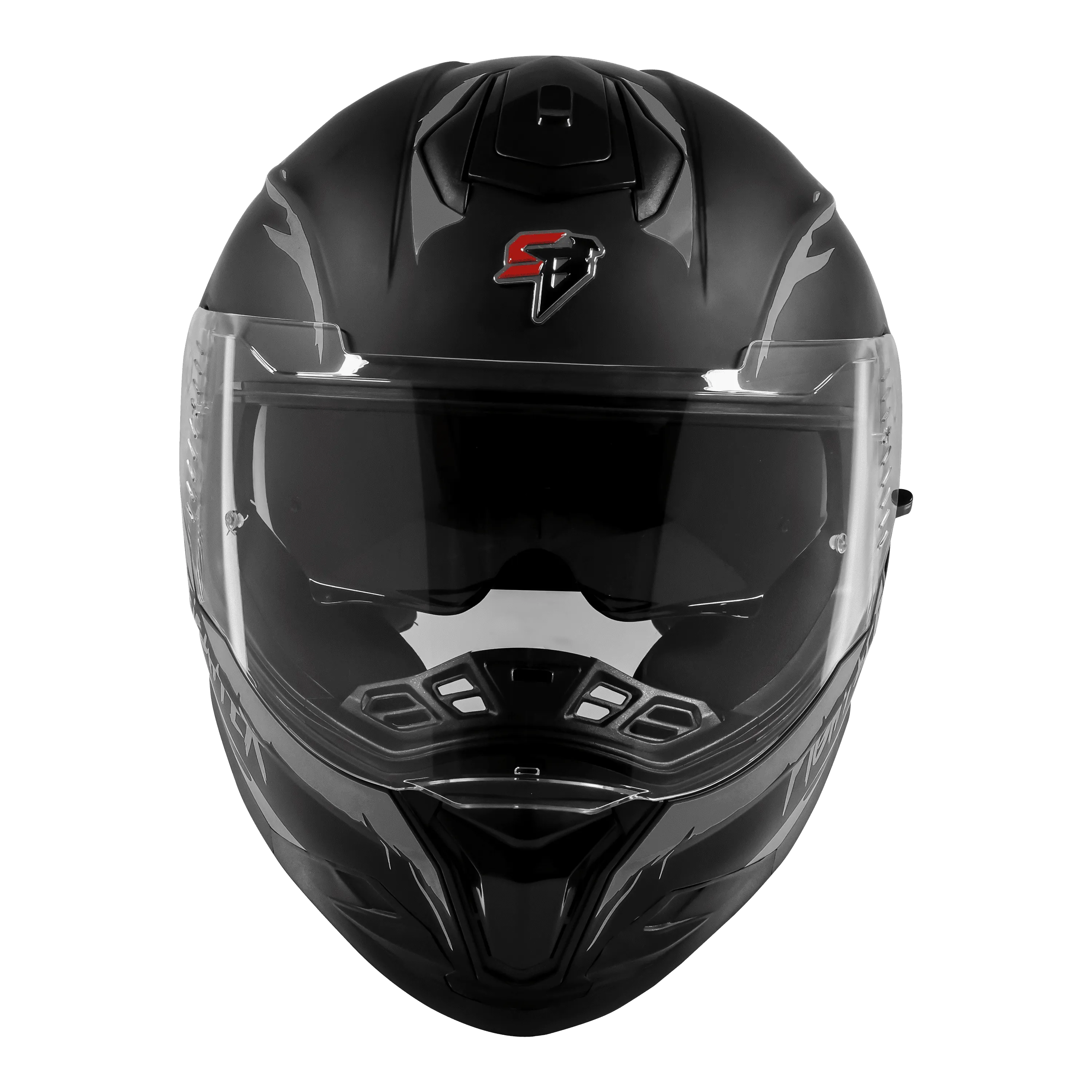 steelbird Sbh 57 Fighter F2 Matt Black Silver Full Face Helmet