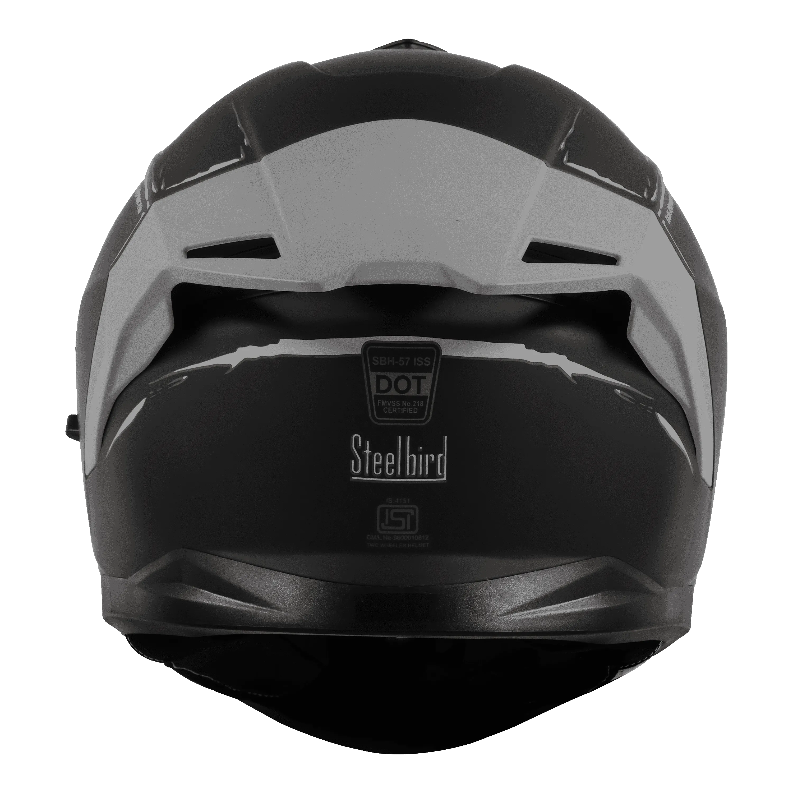 steelbird Sbh 57 Fighter F2 Matt Black Silver Full Face Helmet