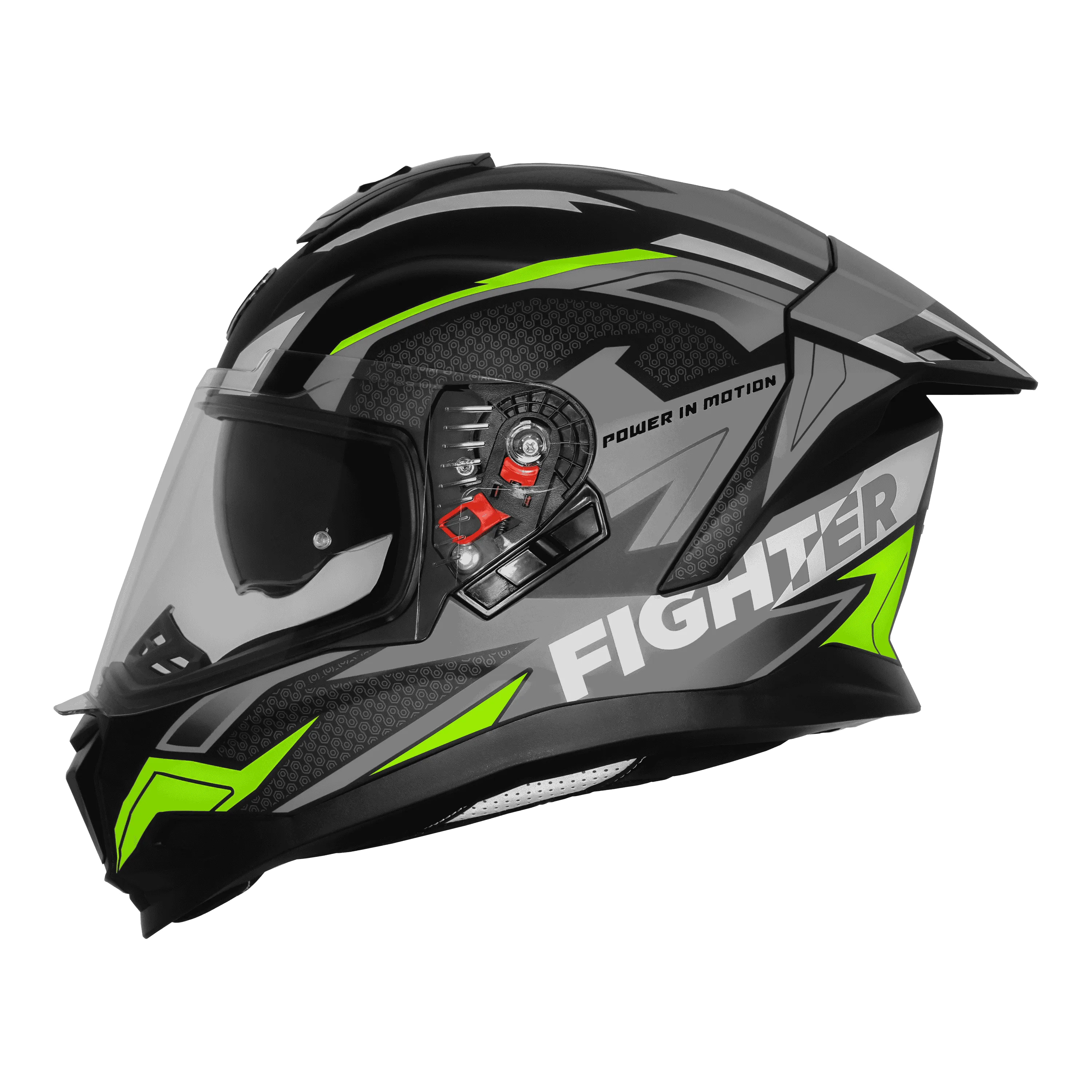 Steelbird Sbh 57 Fighter F7 Black Grey Full Face Helmet