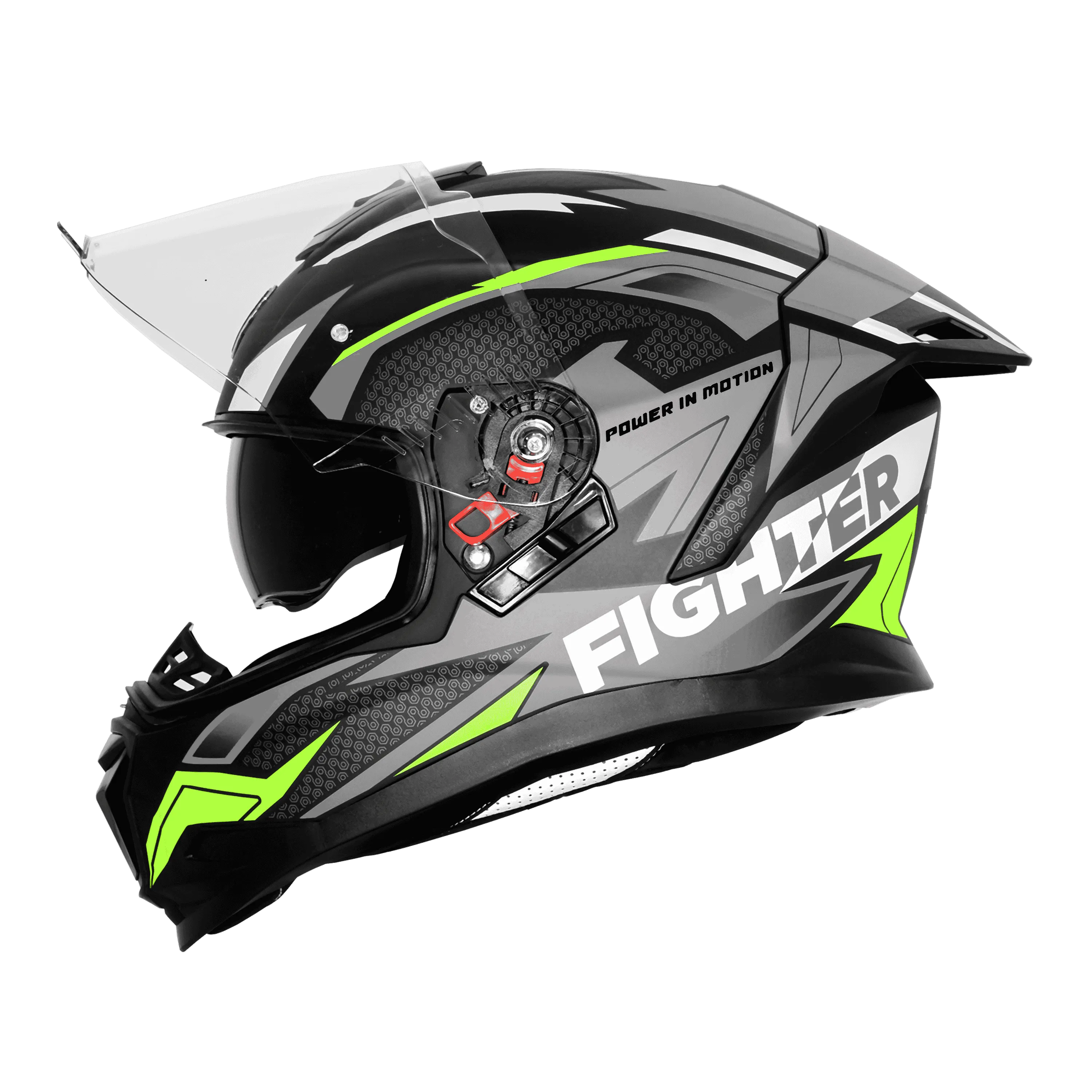 Steelbird Sbh 57 Fighter F7 Black Grey Full Face Helmet