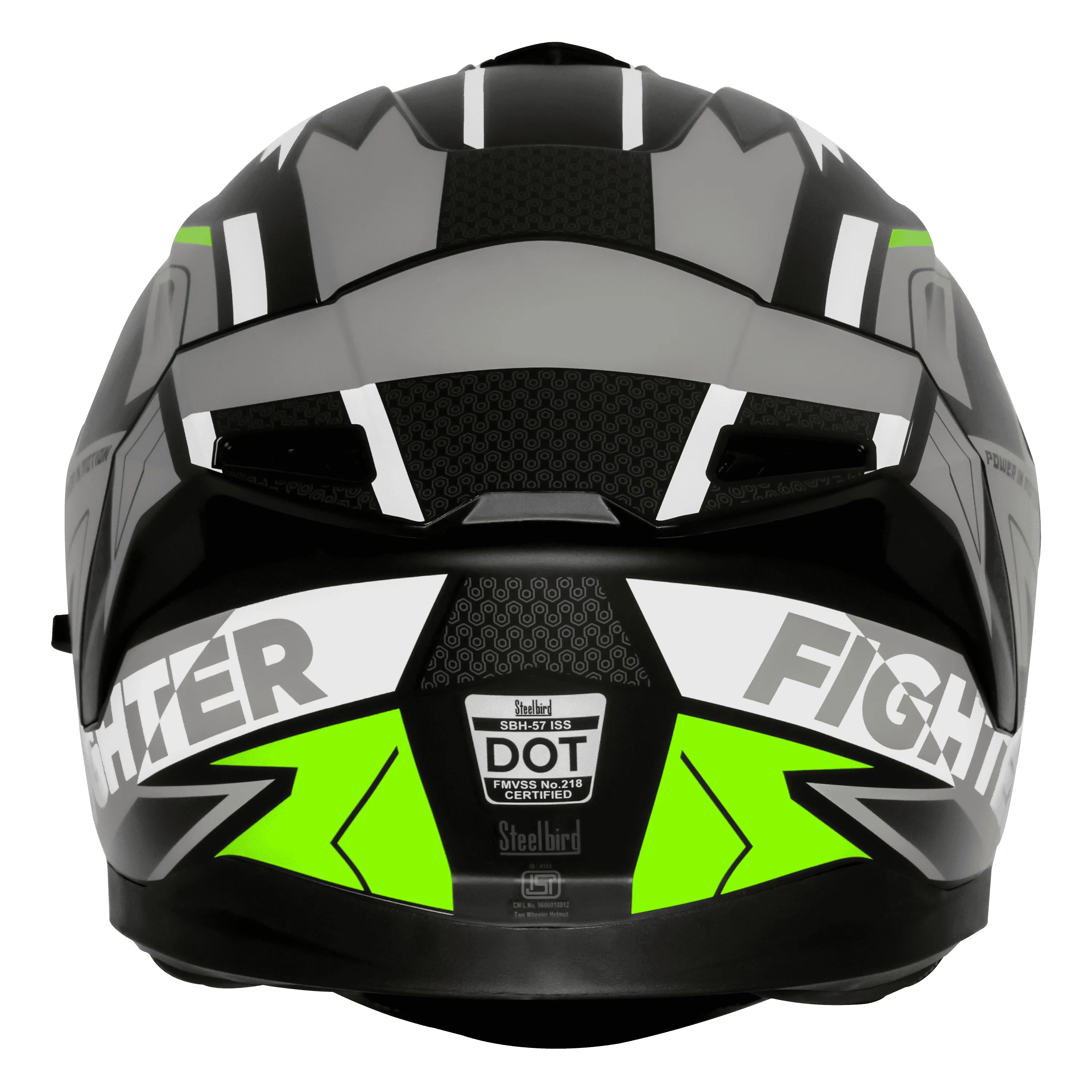 Steelbird Sbh 57 Fighter F7 Black Grey Full Face Helmet