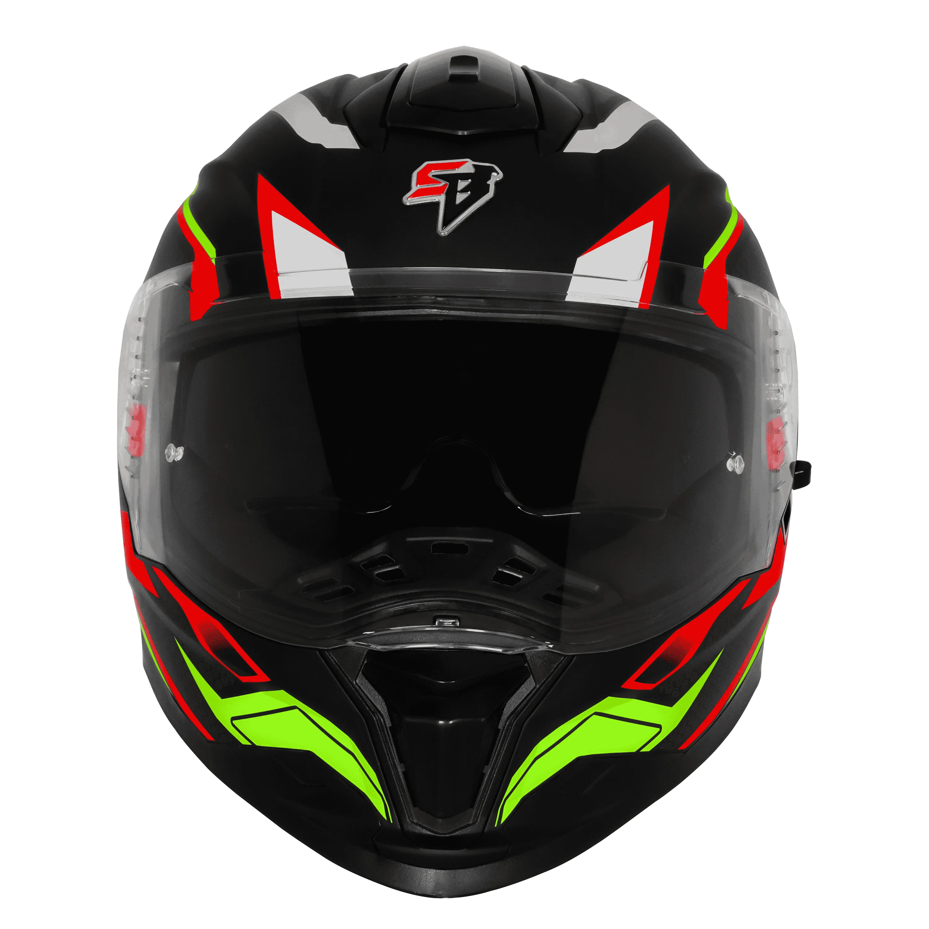 Steelbird Sbh 57 Fighter F7 Black Red Full Face Helmet