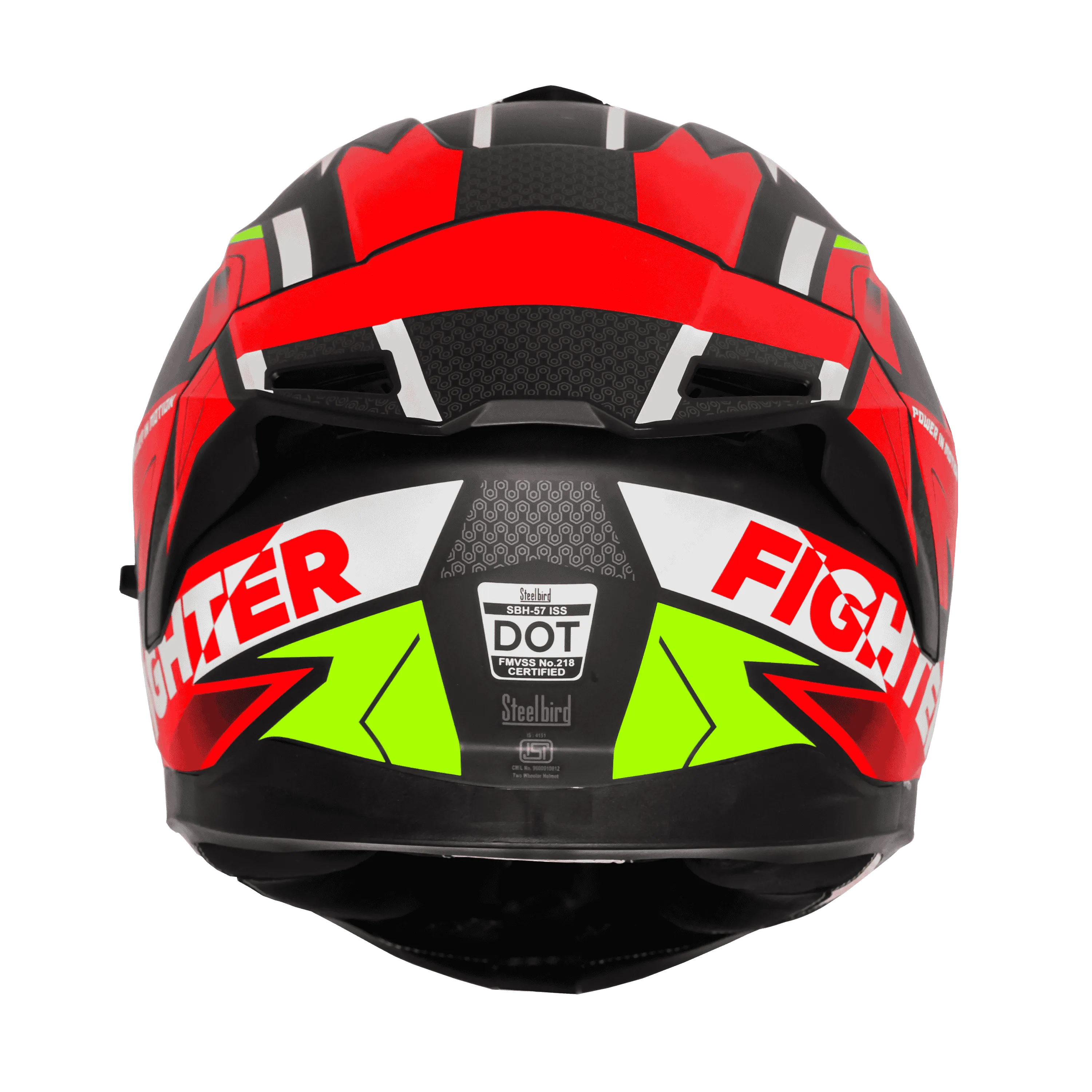 Steelbird Sbh 57 Fighter F7 Black Red Full Face Helmet