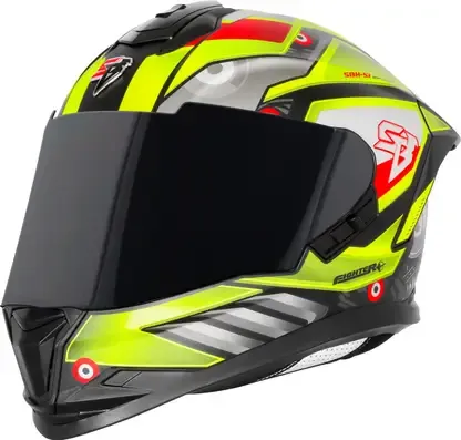 Steelbird Sbh 57 Fighter F8 Black Neon Full Face Helmet