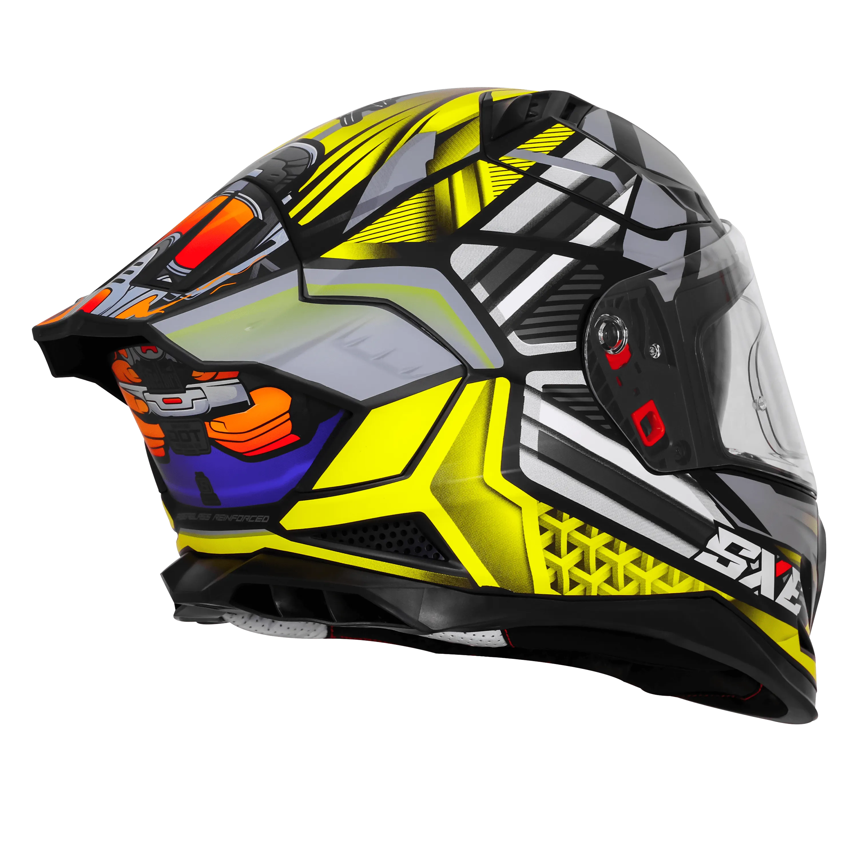 Steelbird Sbh 61 Sxe Sp2 Black Neon Full Face Helmet