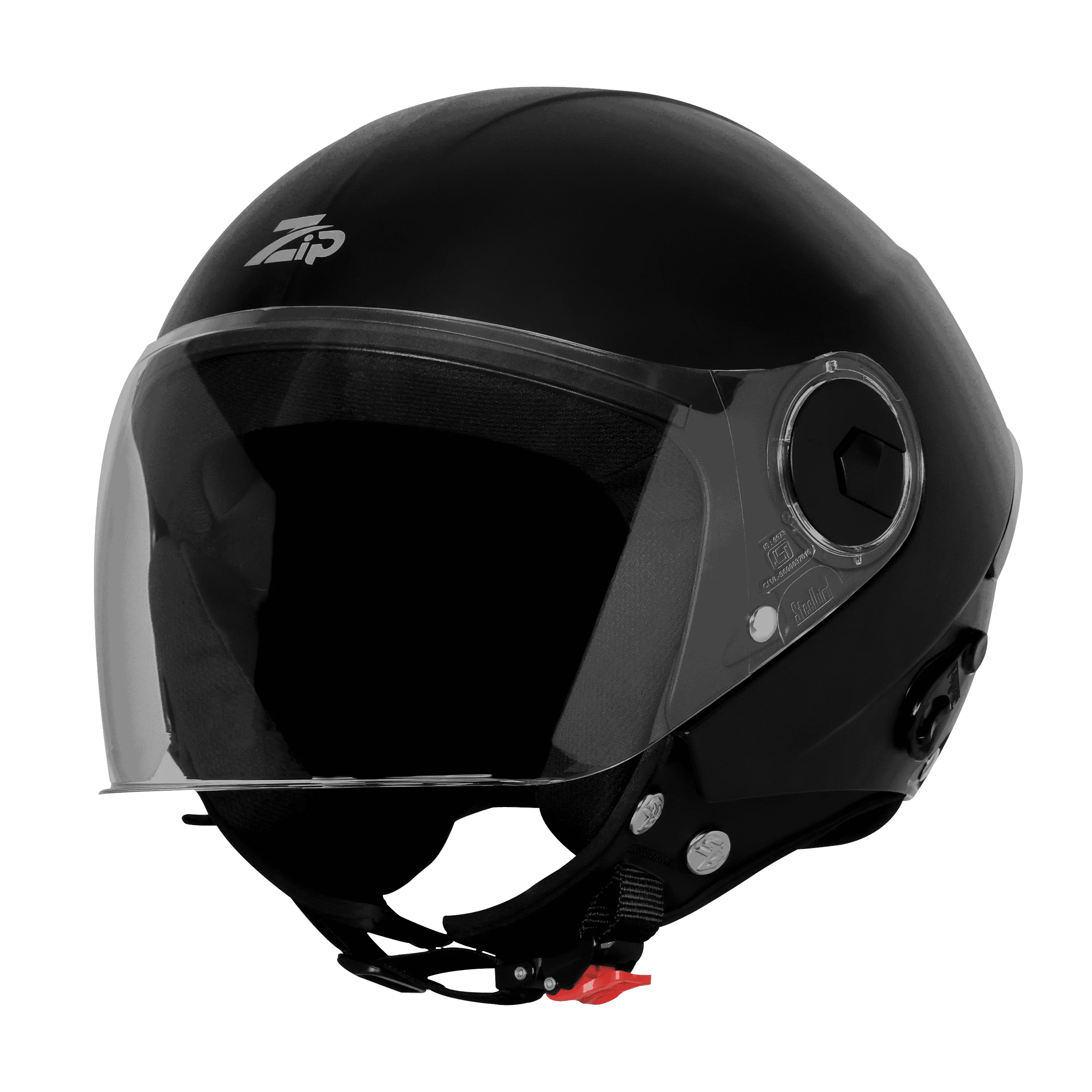 Steelbird Sbh 64 Zip Rf Black 500MM Half Face Helmet