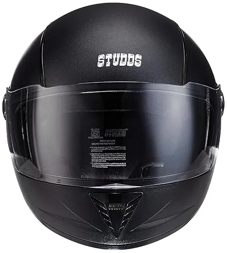 STUDDS Professional Black Full Face Helmet