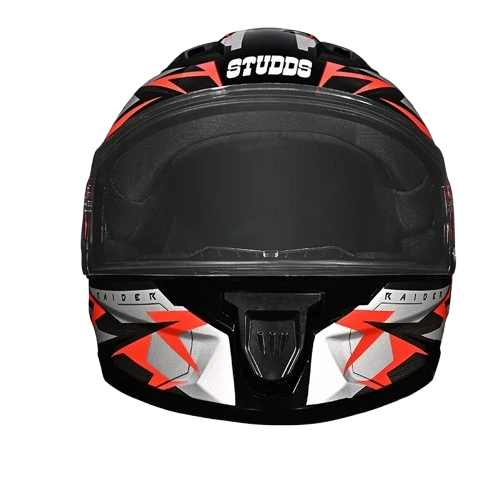 STUDDS Raider Super D1 Black N2 Red Full Face Helmet