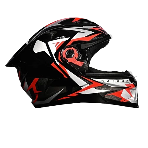 STUDDS Raider Super D1 Black N2 Red Full Face Helmet