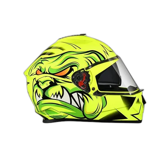 STUDDS Drifter D1 Fluorescent Yelow N5 Full Face Helmet
