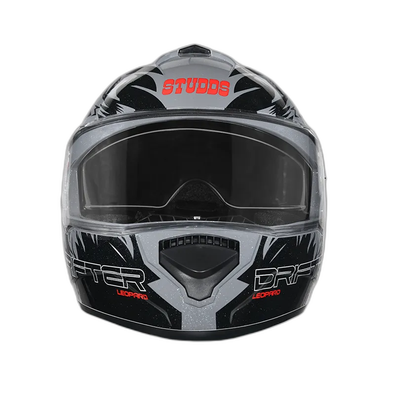 STUDDS Drifter D2 Grey N9 Black Full Face Helmet
