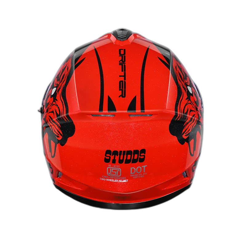 STUDDS Drifter D2 Red N9 Full Face Helmet