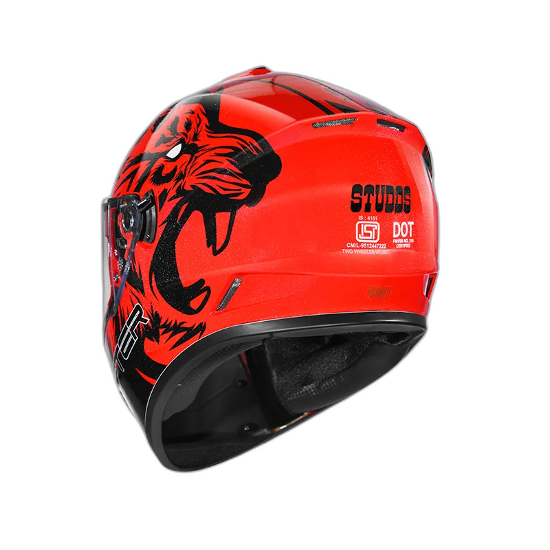 STUDDS Drifter D2 Red N9 Full Face Helmet