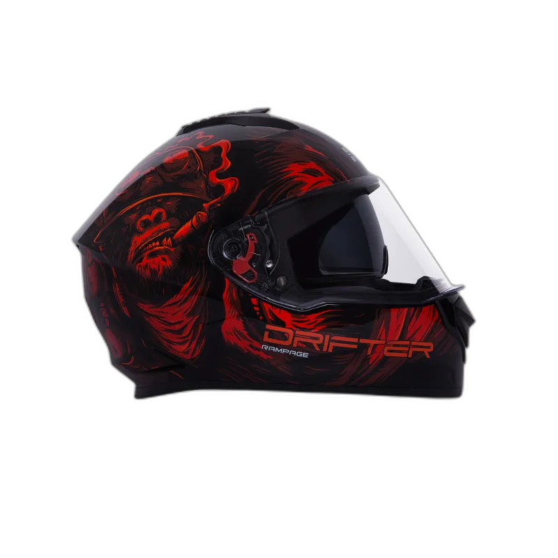 STUDDS Drifter D3 Black N2 Red Full Face Helmet