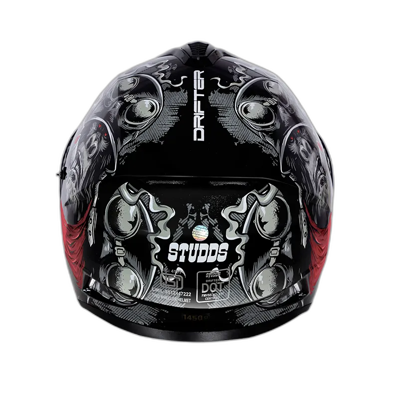 STUDDS Drifter D3 Black Grey N2 Full Face Helmet
