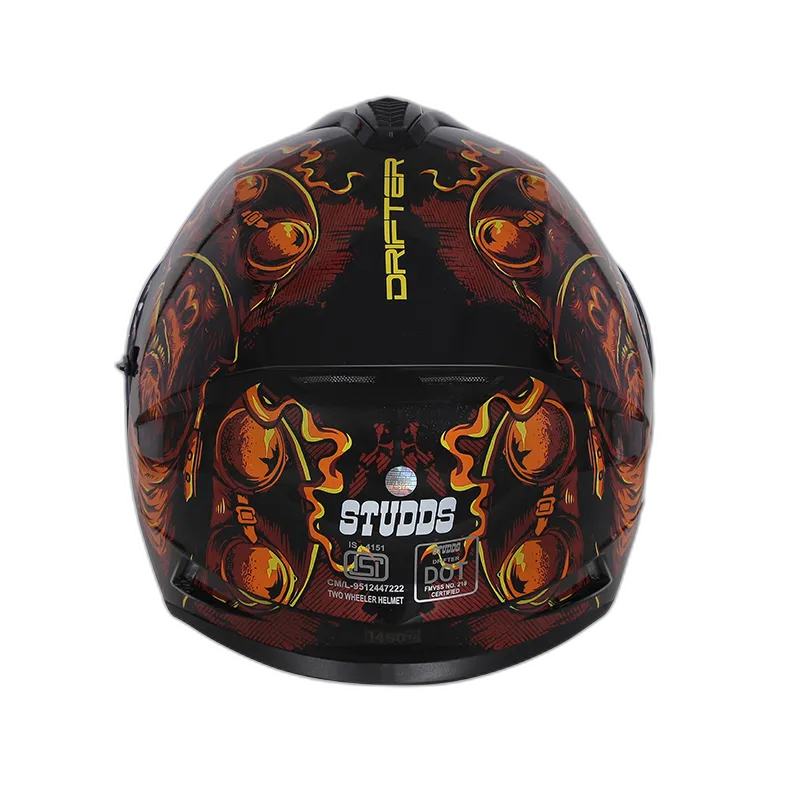 STUDDS Drifter D3 Black Red N10 Full Face Helmet